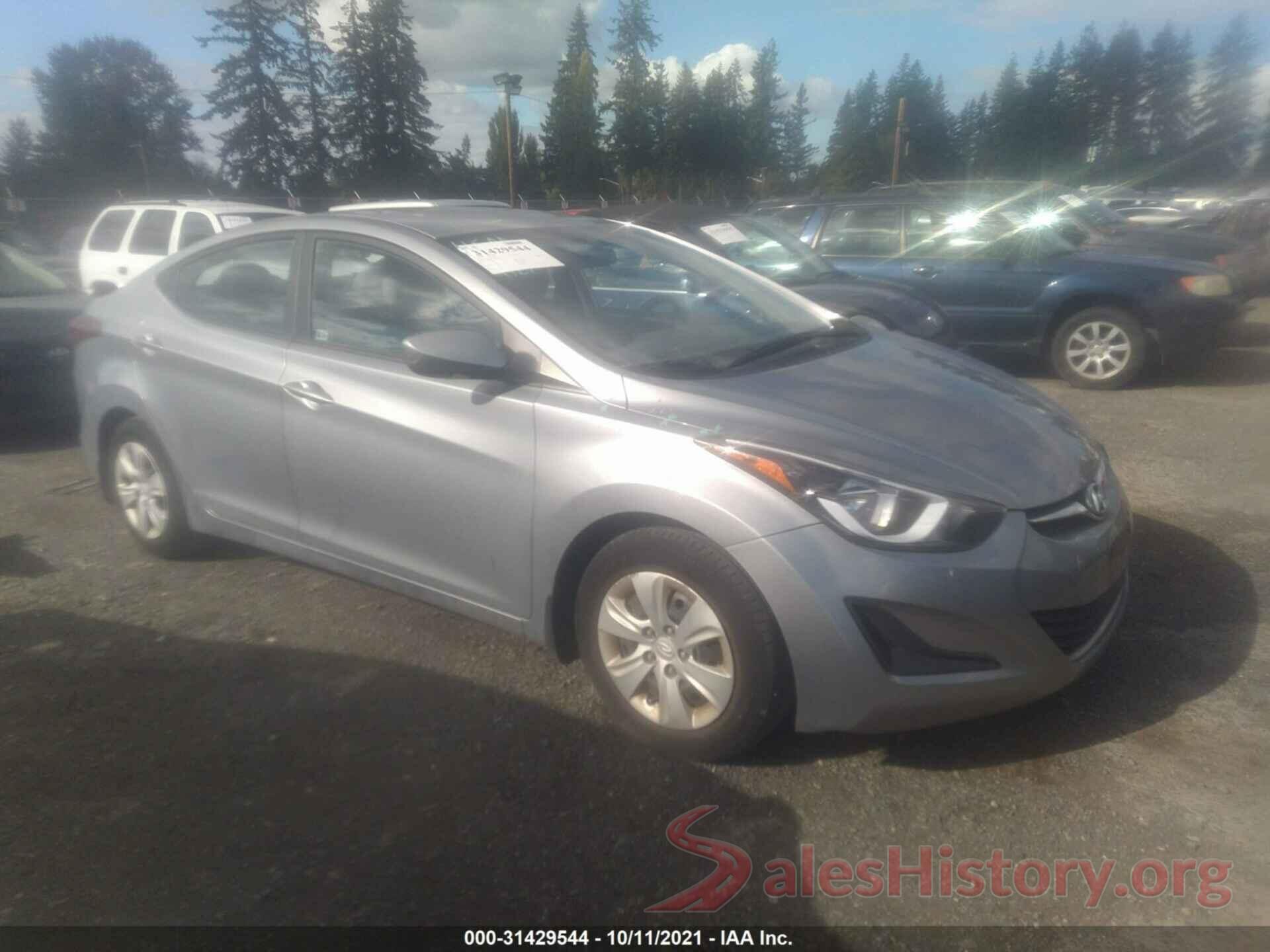 5NPDH4AE5GH733380 2016 HYUNDAI ELANTRA