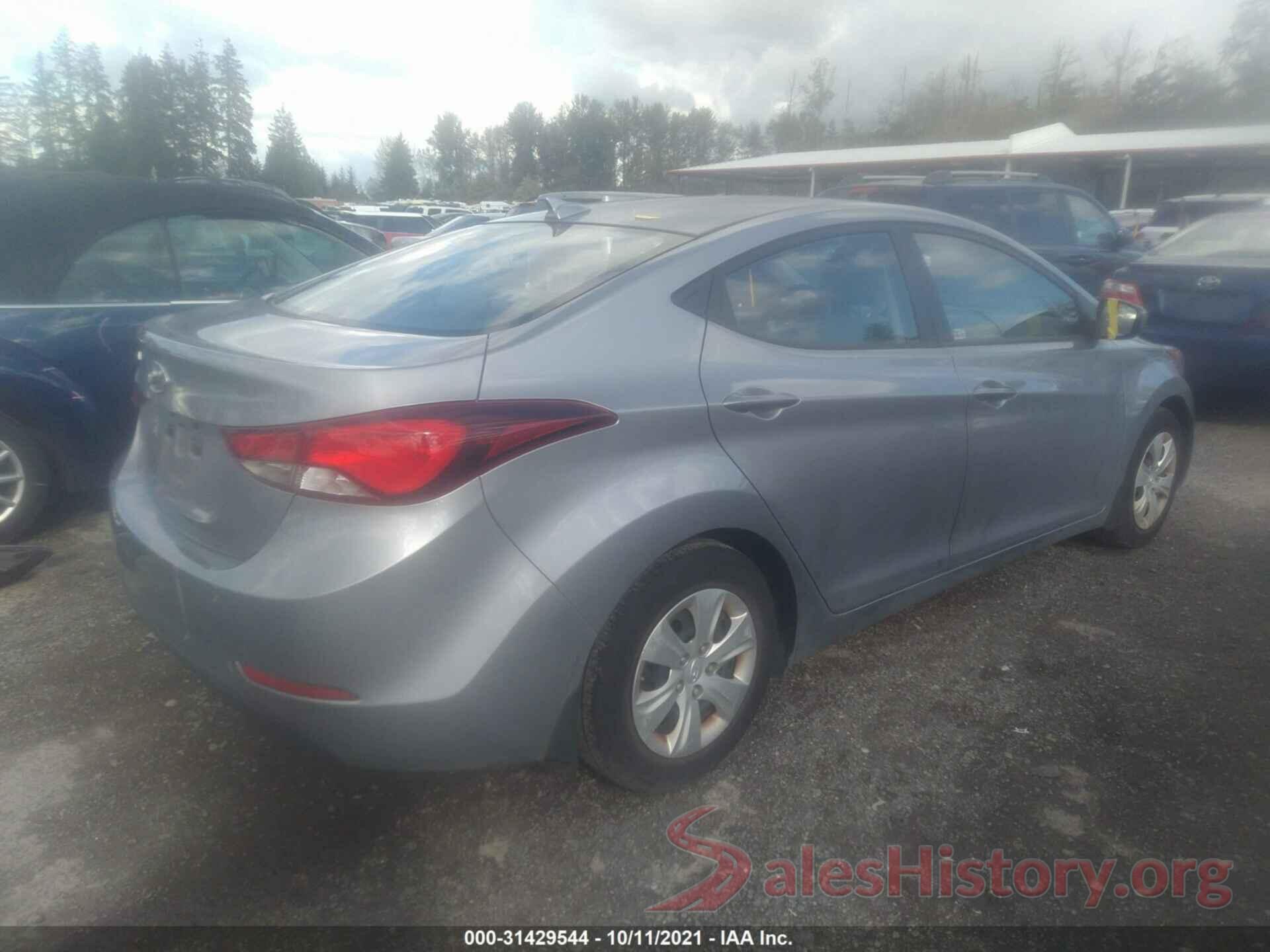 5NPDH4AE5GH733380 2016 HYUNDAI ELANTRA