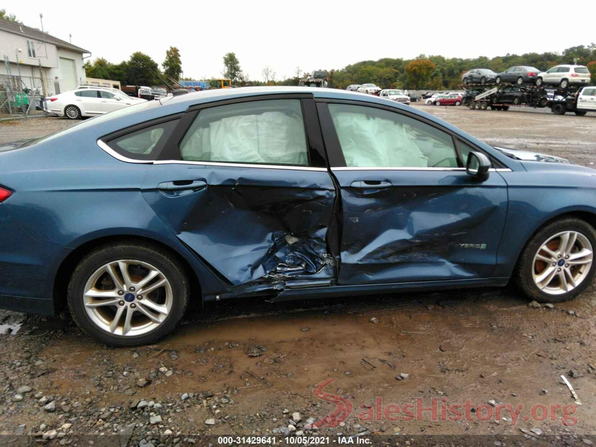 3FA6P0UUXJR210261 2018 FORD FUSION HYBRID