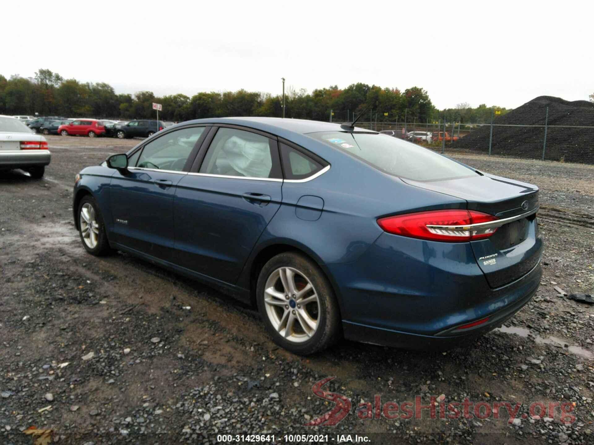 3FA6P0UUXJR210261 2018 FORD FUSION HYBRID