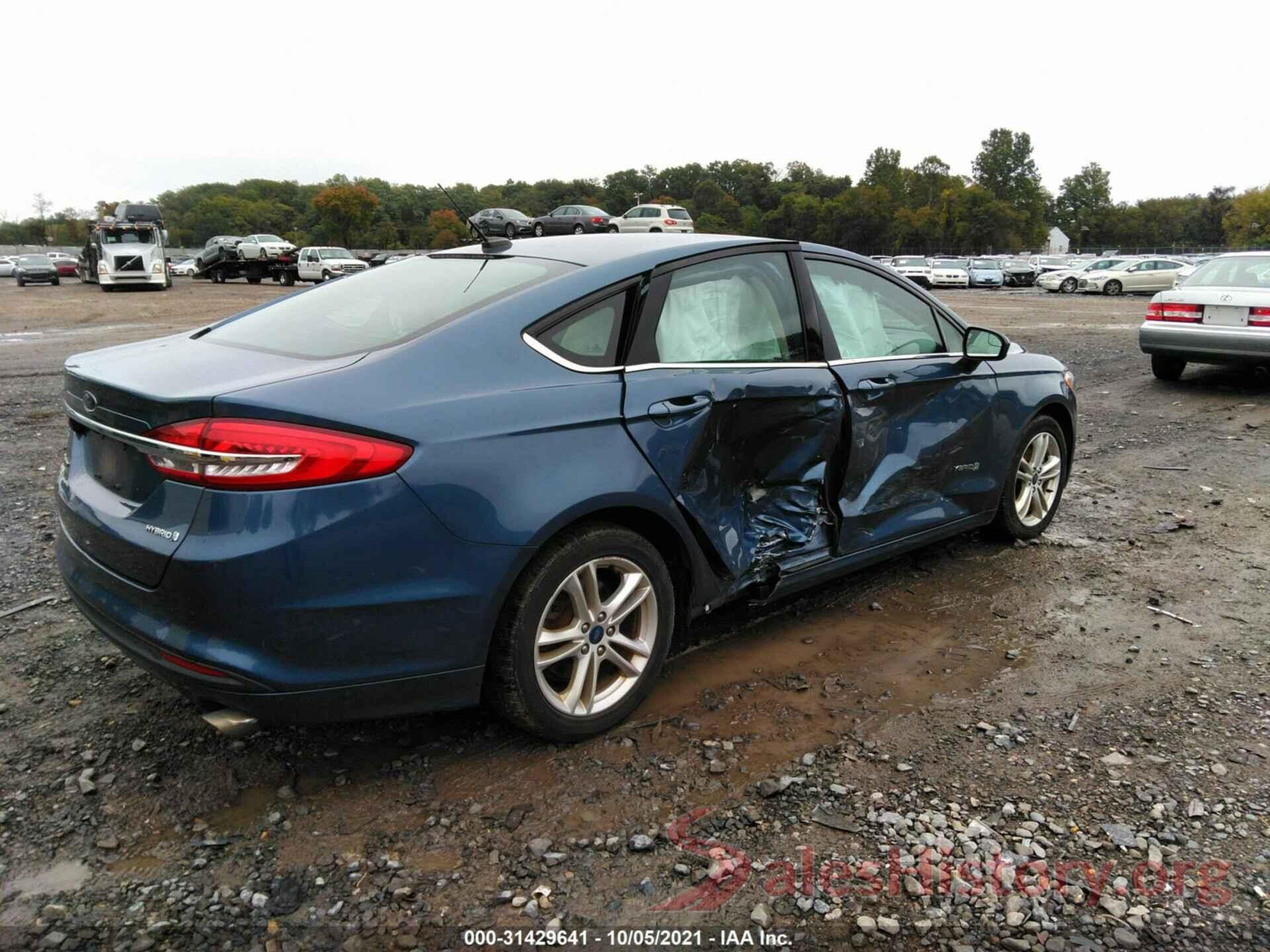 3FA6P0UUXJR210261 2018 FORD FUSION HYBRID