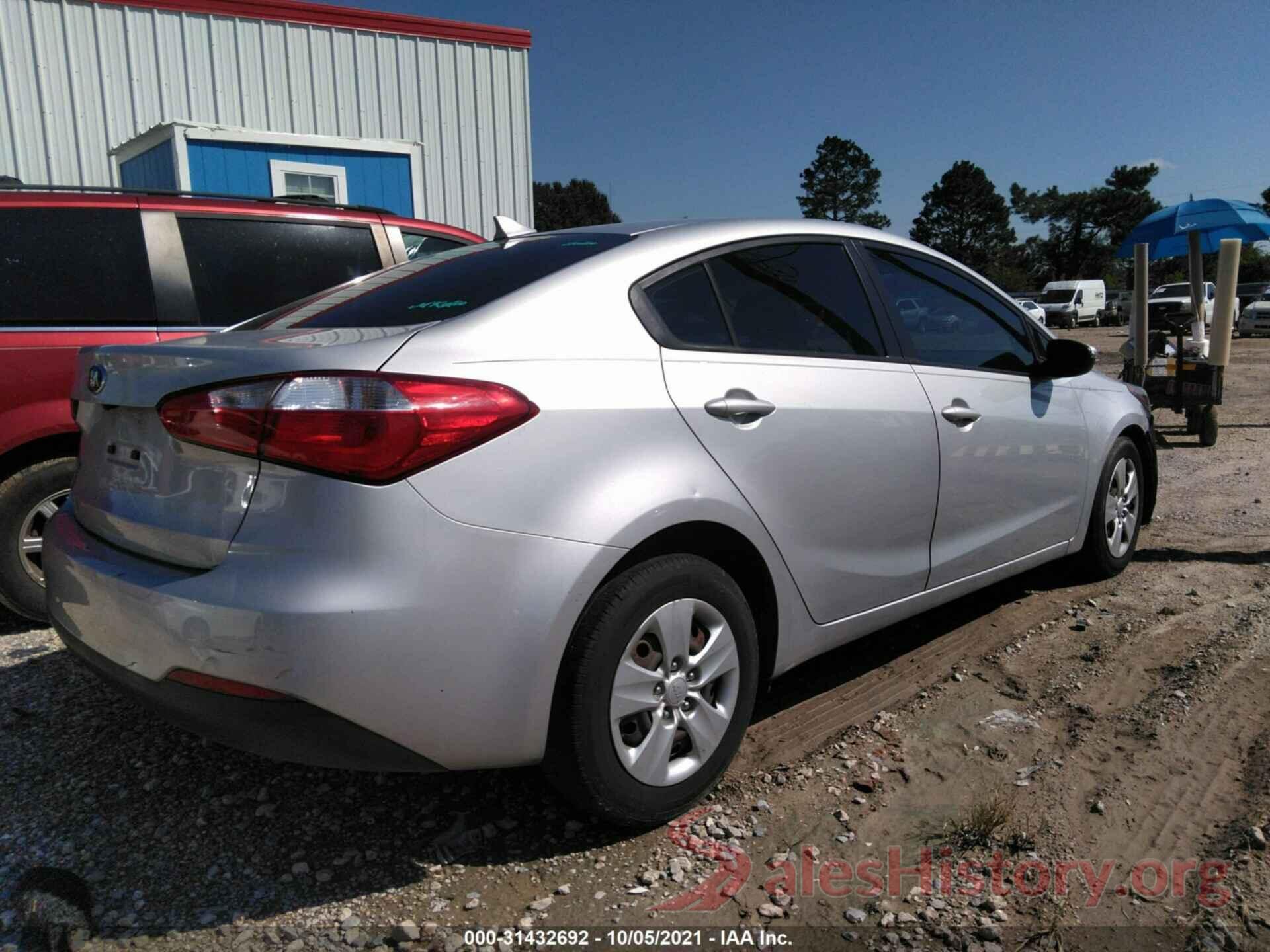 KNAFX4A64G5520129 2016 KIA FORTE