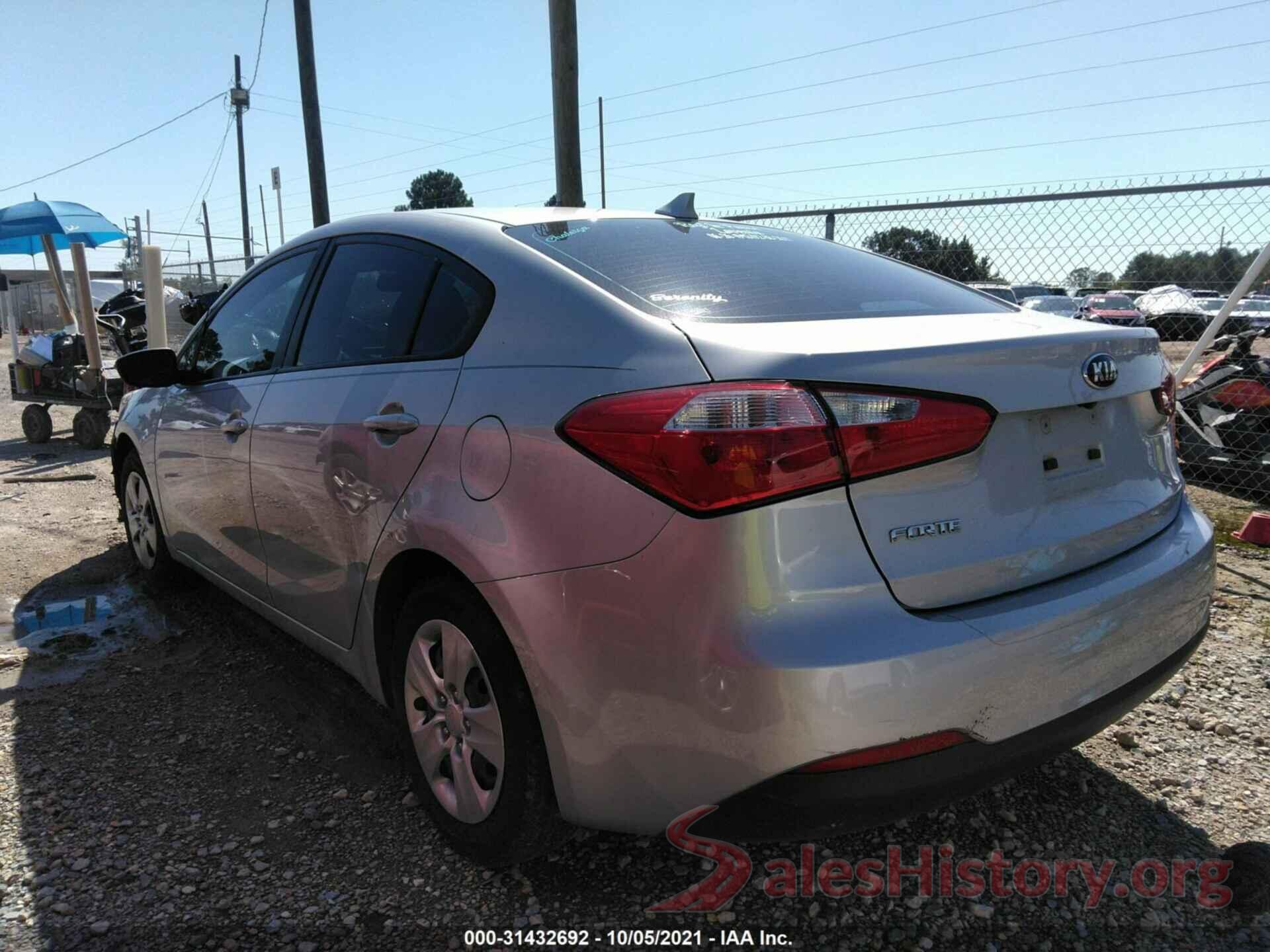 KNAFX4A64G5520129 2016 KIA FORTE