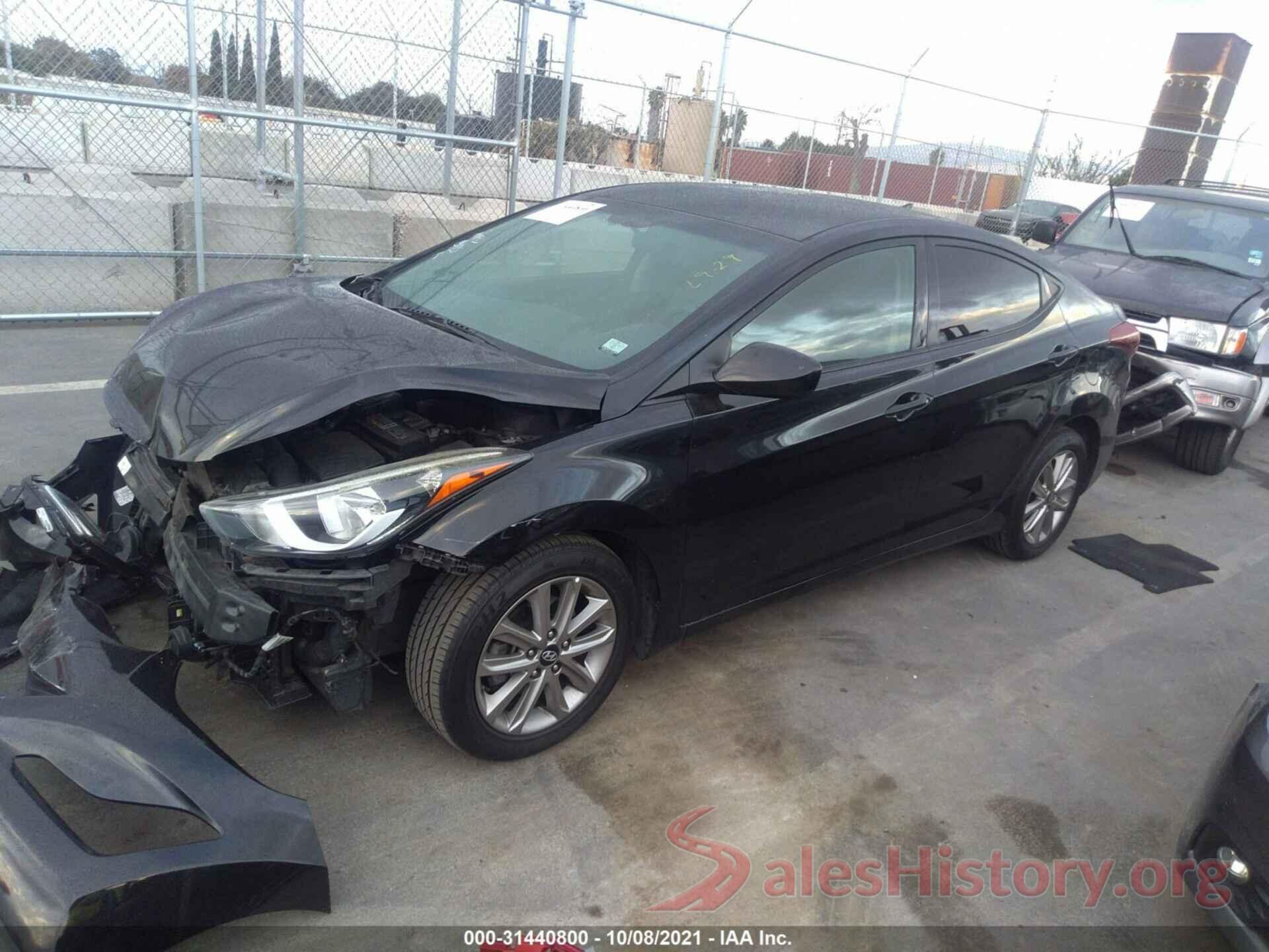 5NPDH4AE9GH749145 2016 HYUNDAI ELANTRA