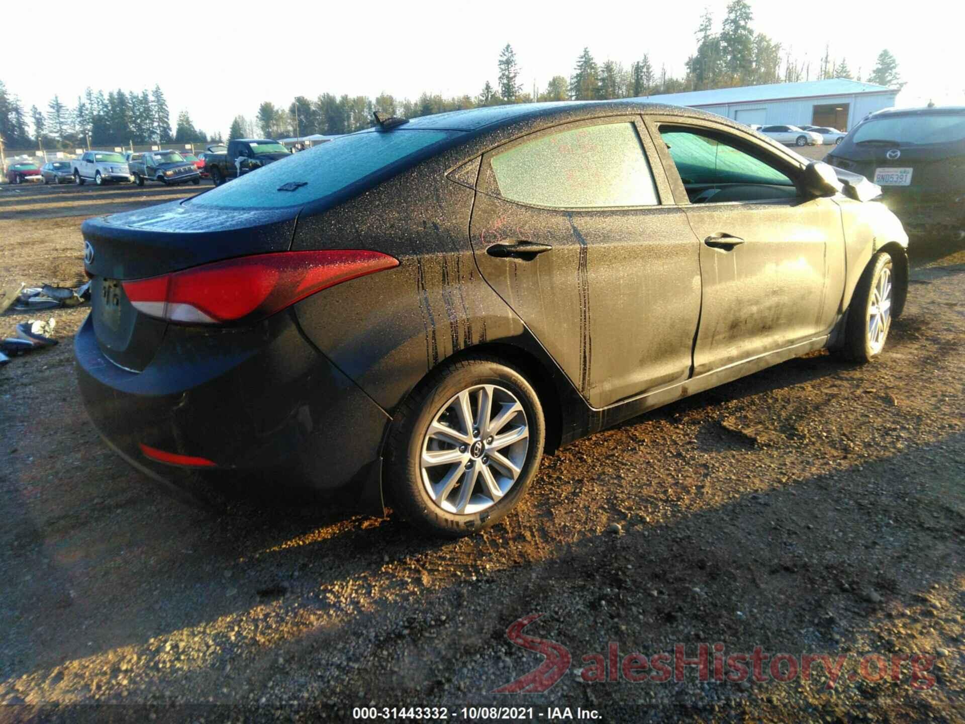 5NPDH4AE7GH658309 2016 HYUNDAI ELANTRA