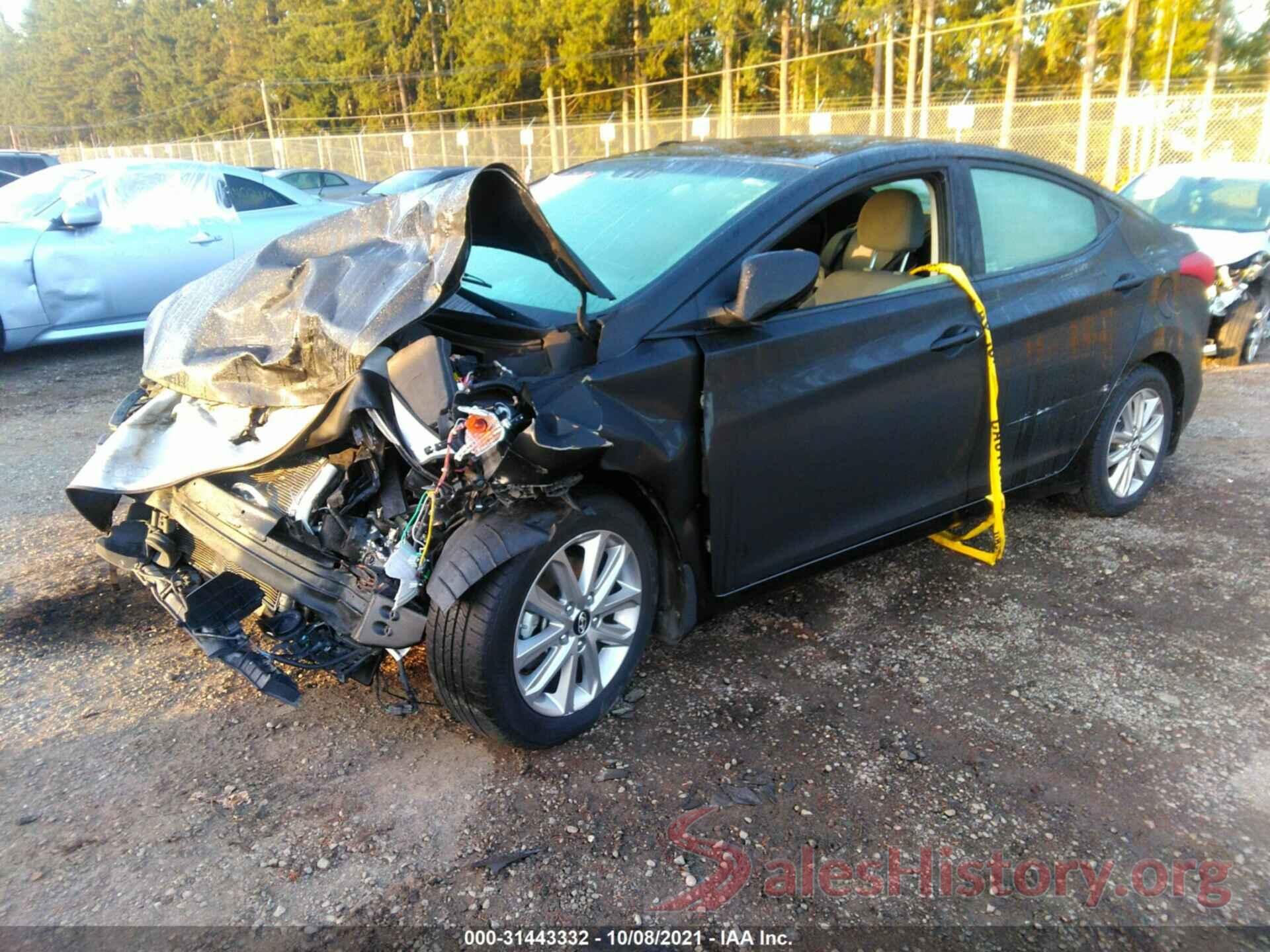 5NPDH4AE7GH658309 2016 HYUNDAI ELANTRA