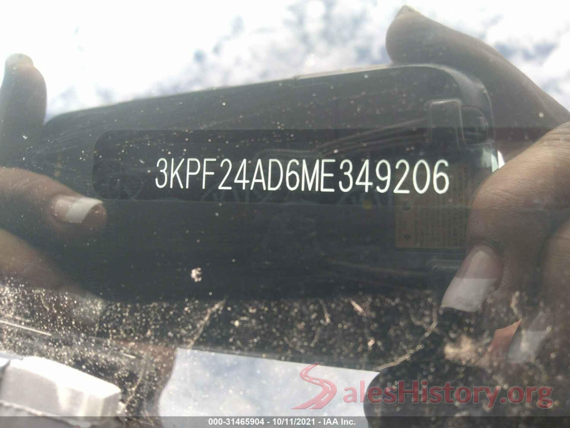 3KPF24AD6ME349206 2021 KIA FORTE