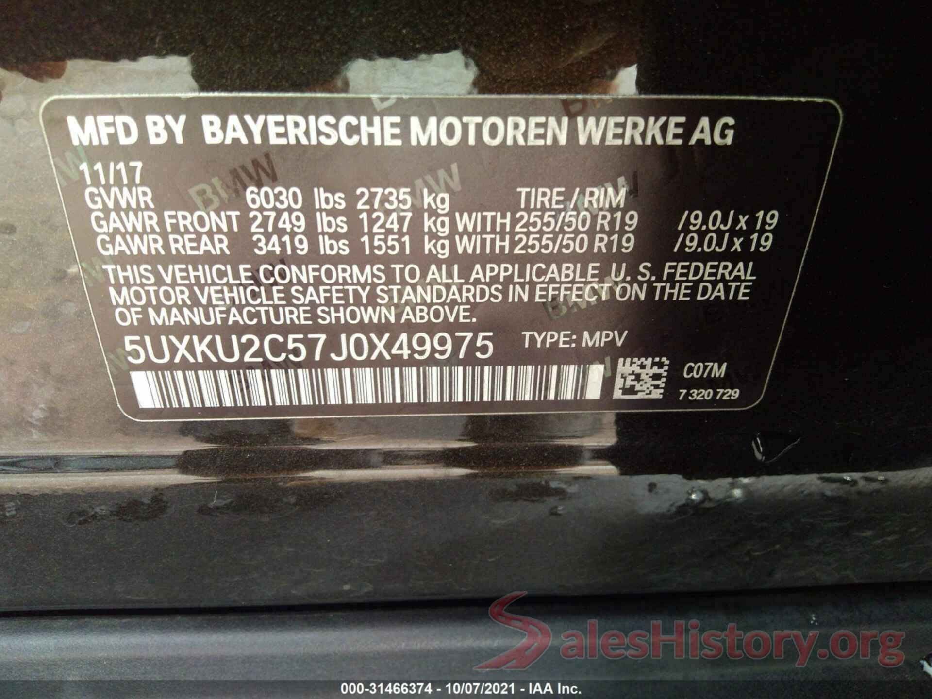 5UXKU2C57J0X49975 2018 BMW X6