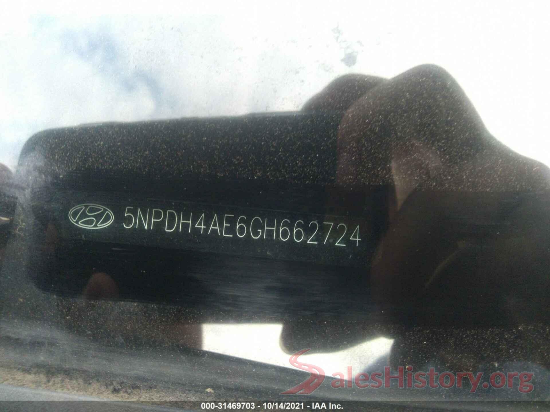 5NPDH4AE6GH662724 2016 HYUNDAI ELANTRA