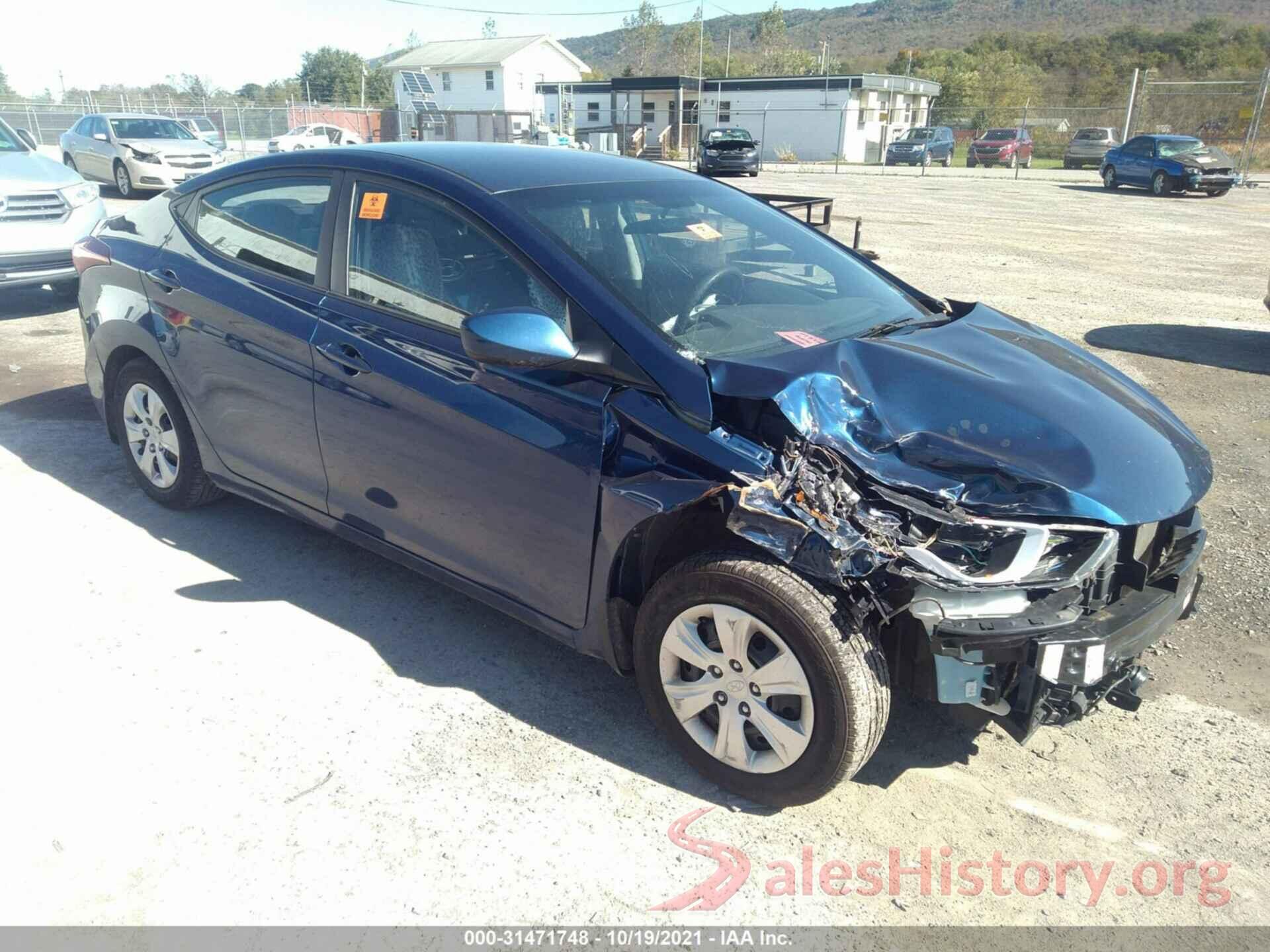 5NPDH4AEXGH749638 2016 HYUNDAI ELANTRA