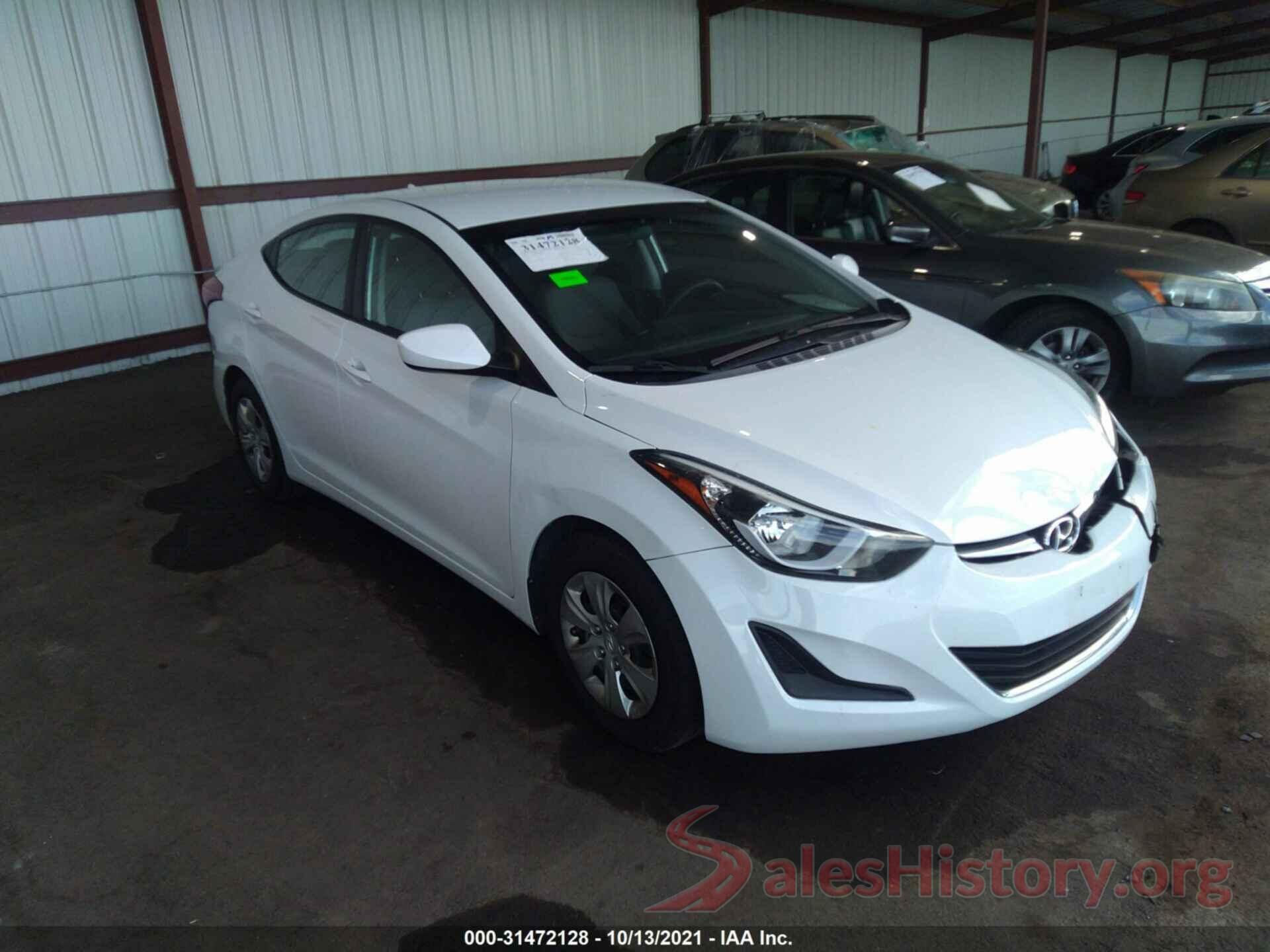 5NPDH4AEXGH744763 2016 HYUNDAI ELANTRA