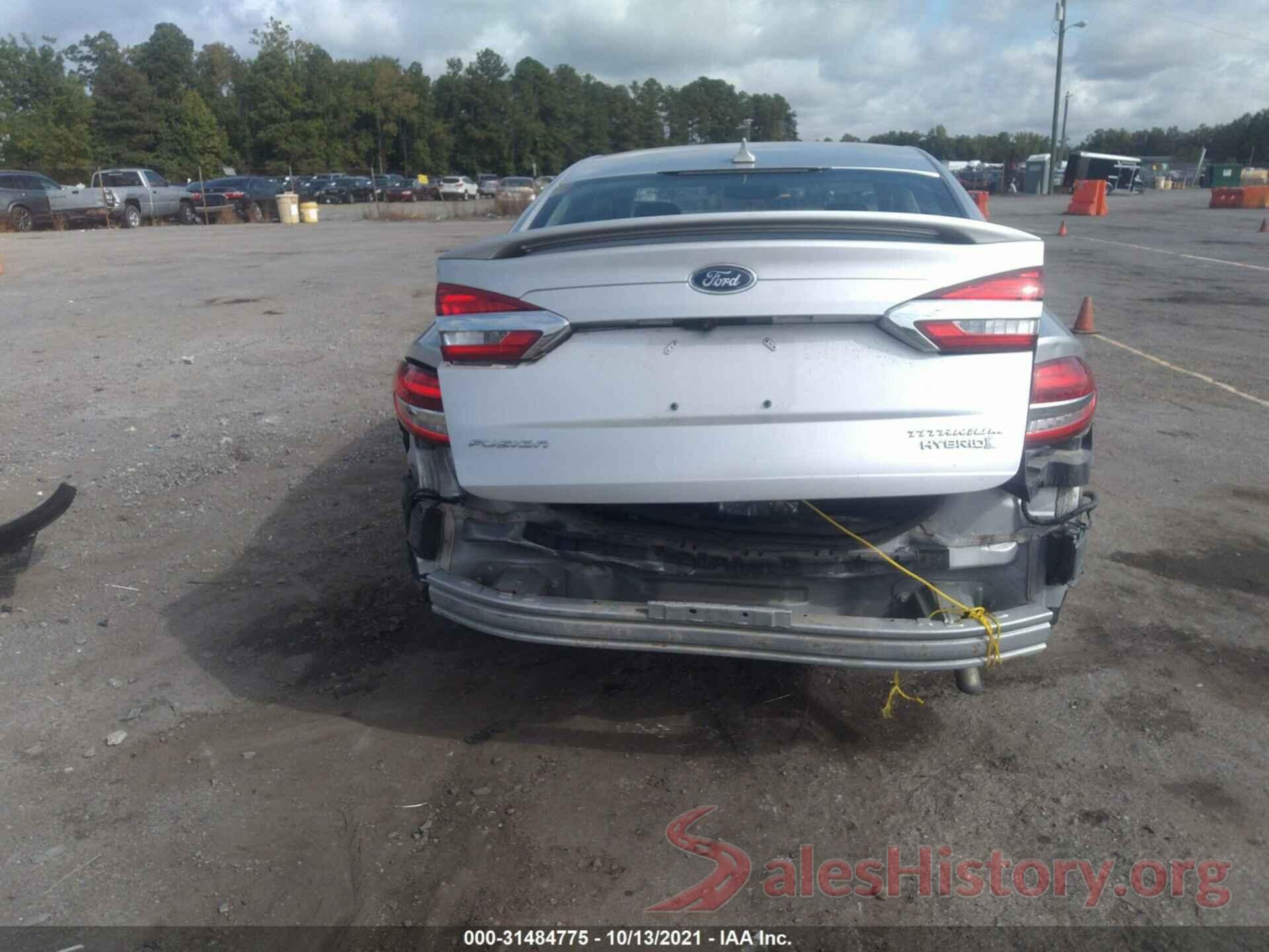 3FA6P0RU0KR190922 2019 FORD FUSION HYBRID