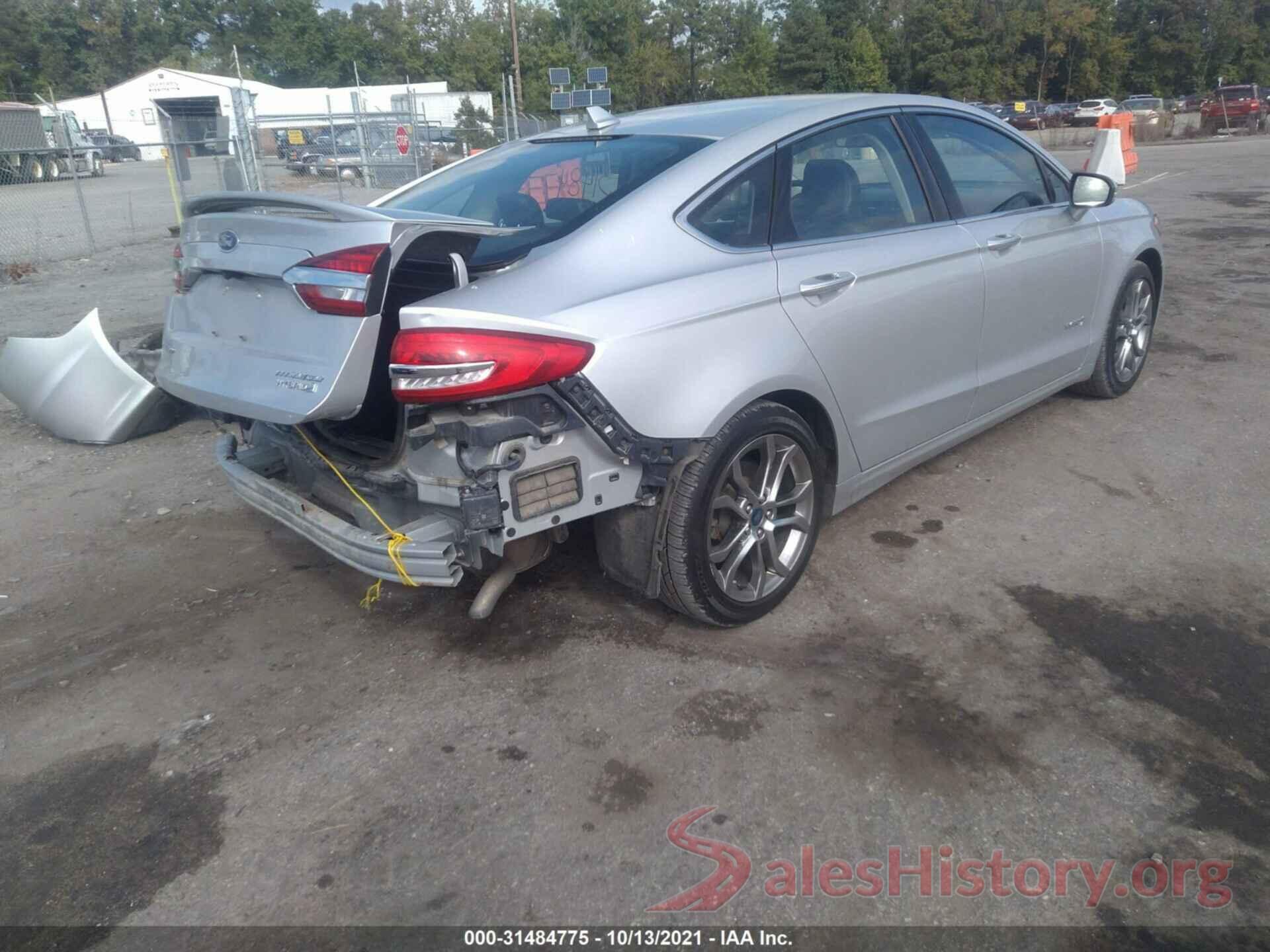 3FA6P0RU0KR190922 2019 FORD FUSION HYBRID