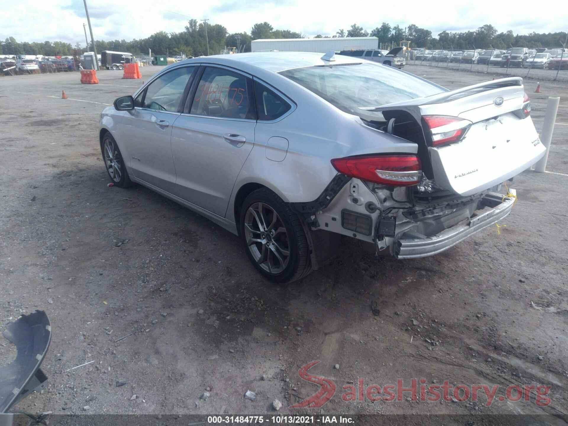 3FA6P0RU0KR190922 2019 FORD FUSION HYBRID