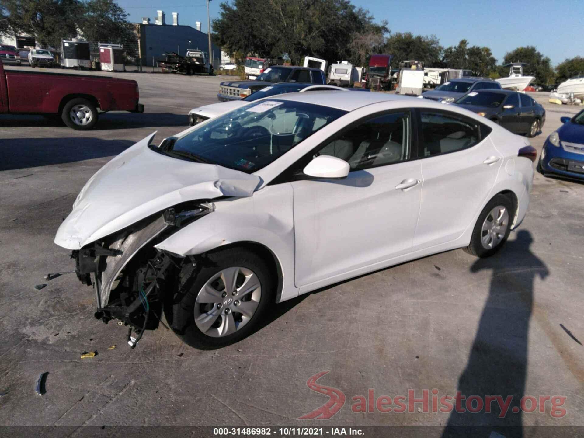 5NPDH4AE9GH750411 2016 HYUNDAI ELANTRA