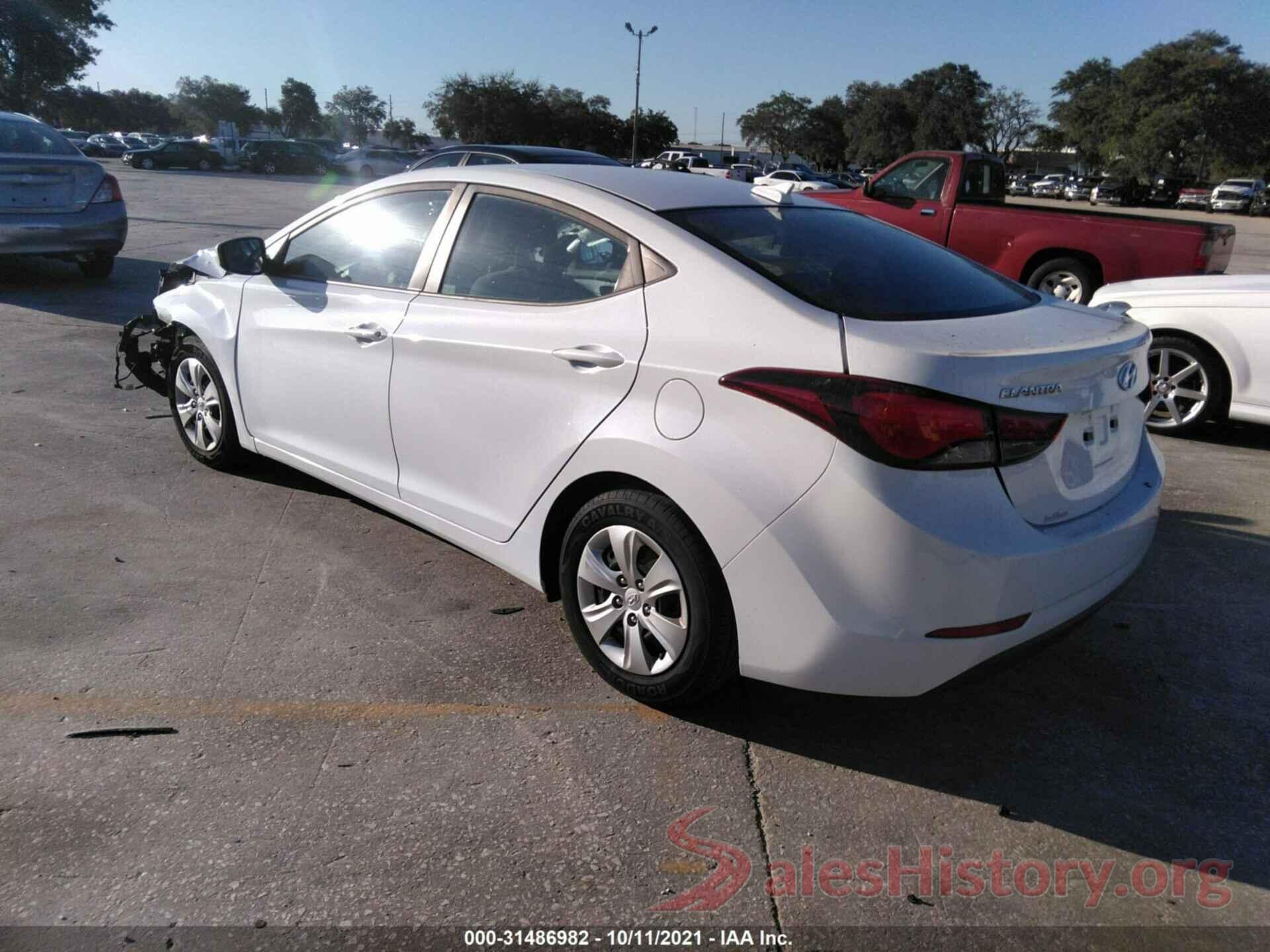 5NPDH4AE9GH750411 2016 HYUNDAI ELANTRA