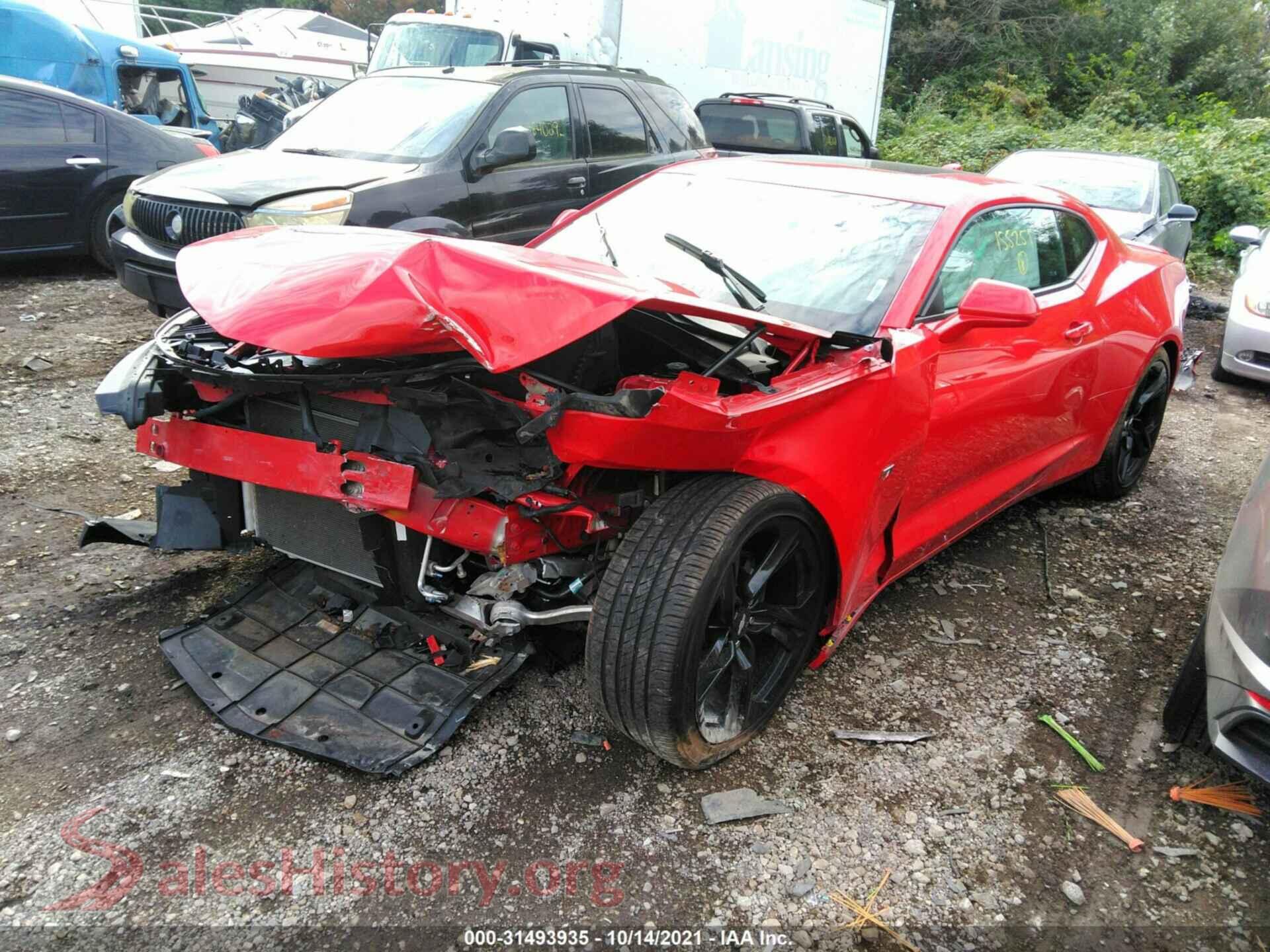 2019 CHEVROLET CAMARO VIN 1G1FB1RS5K0155251, front view