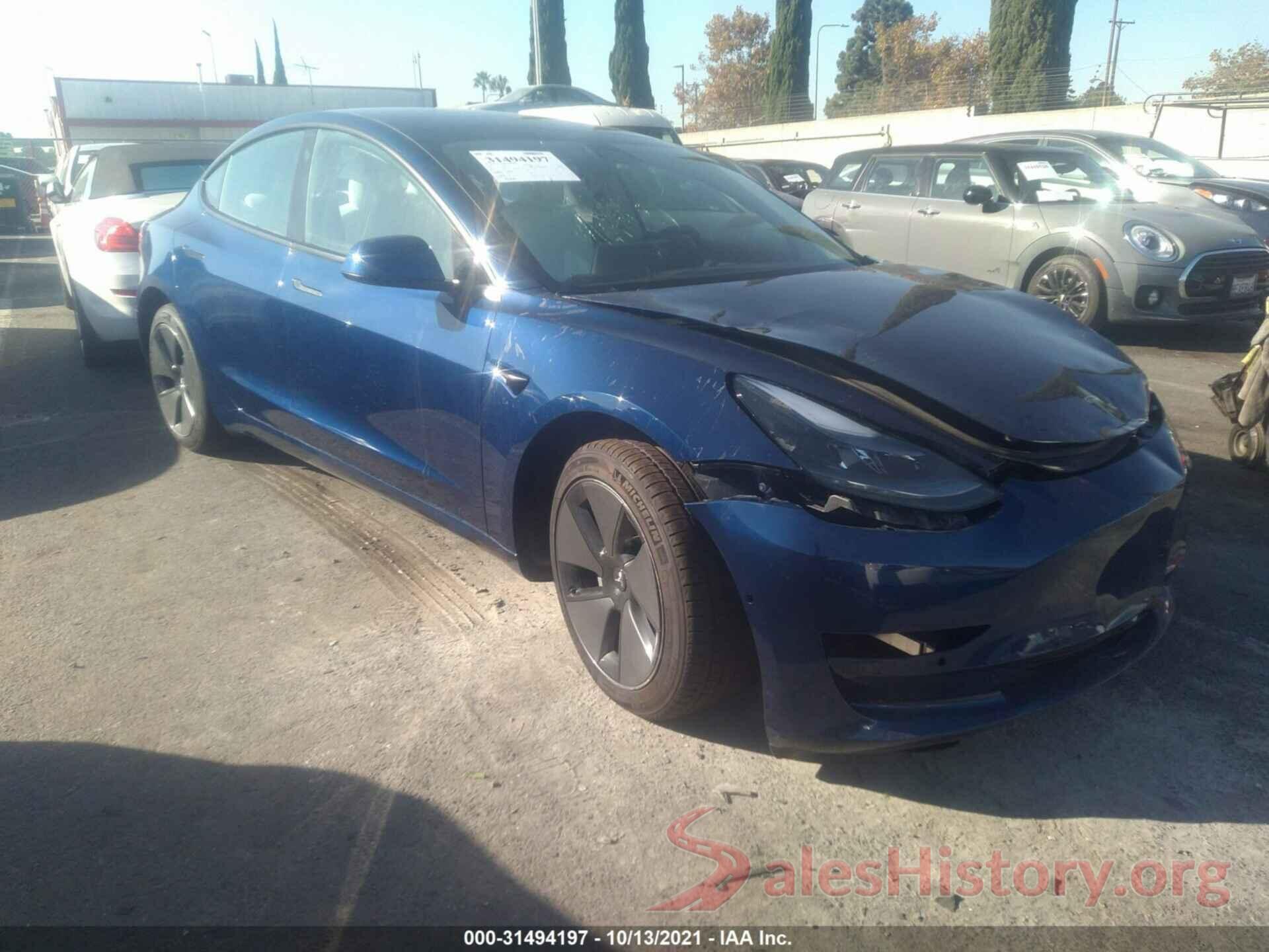 5YJ3E1EA1MF987432 2021 TESLA MODEL 3