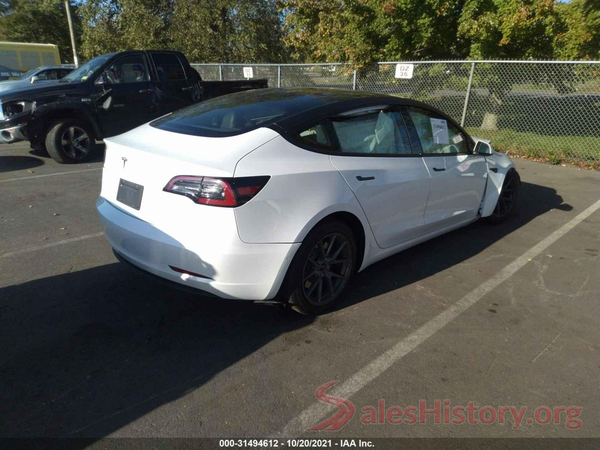 5YJ3E1EA0MF852104 2021 TESLA MODEL 3