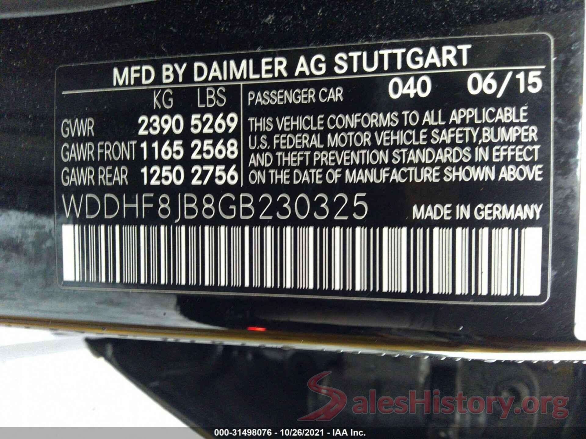 WDDHF8JB8GB230325 2016 MERCEDES-BENZ E-CLASS