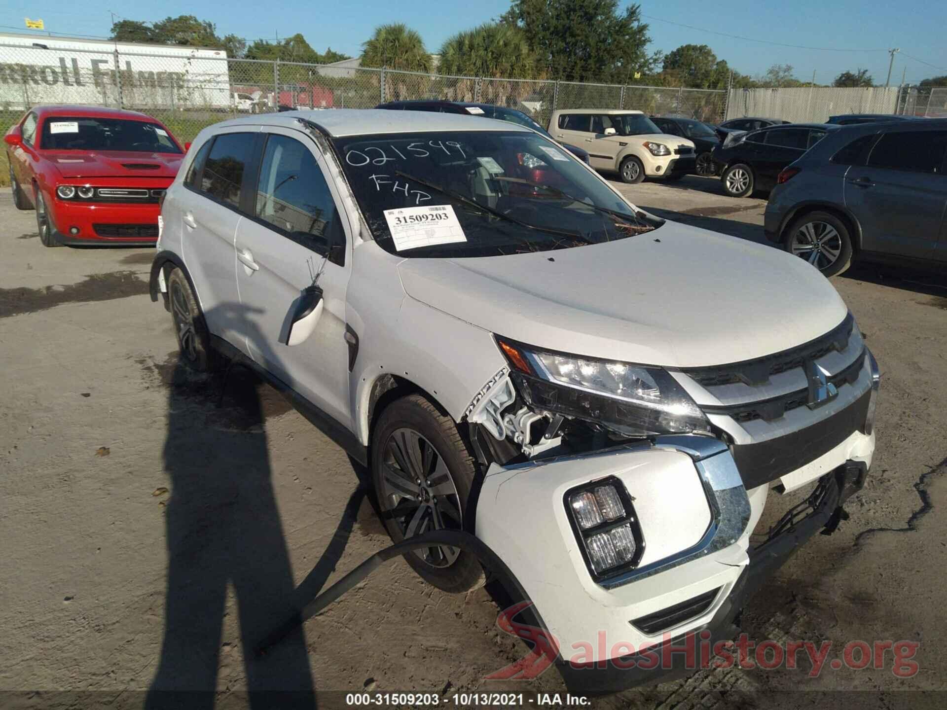 JA4APUAU8MU021549 2021 MITSUBISHI OUTLANDER SPORT