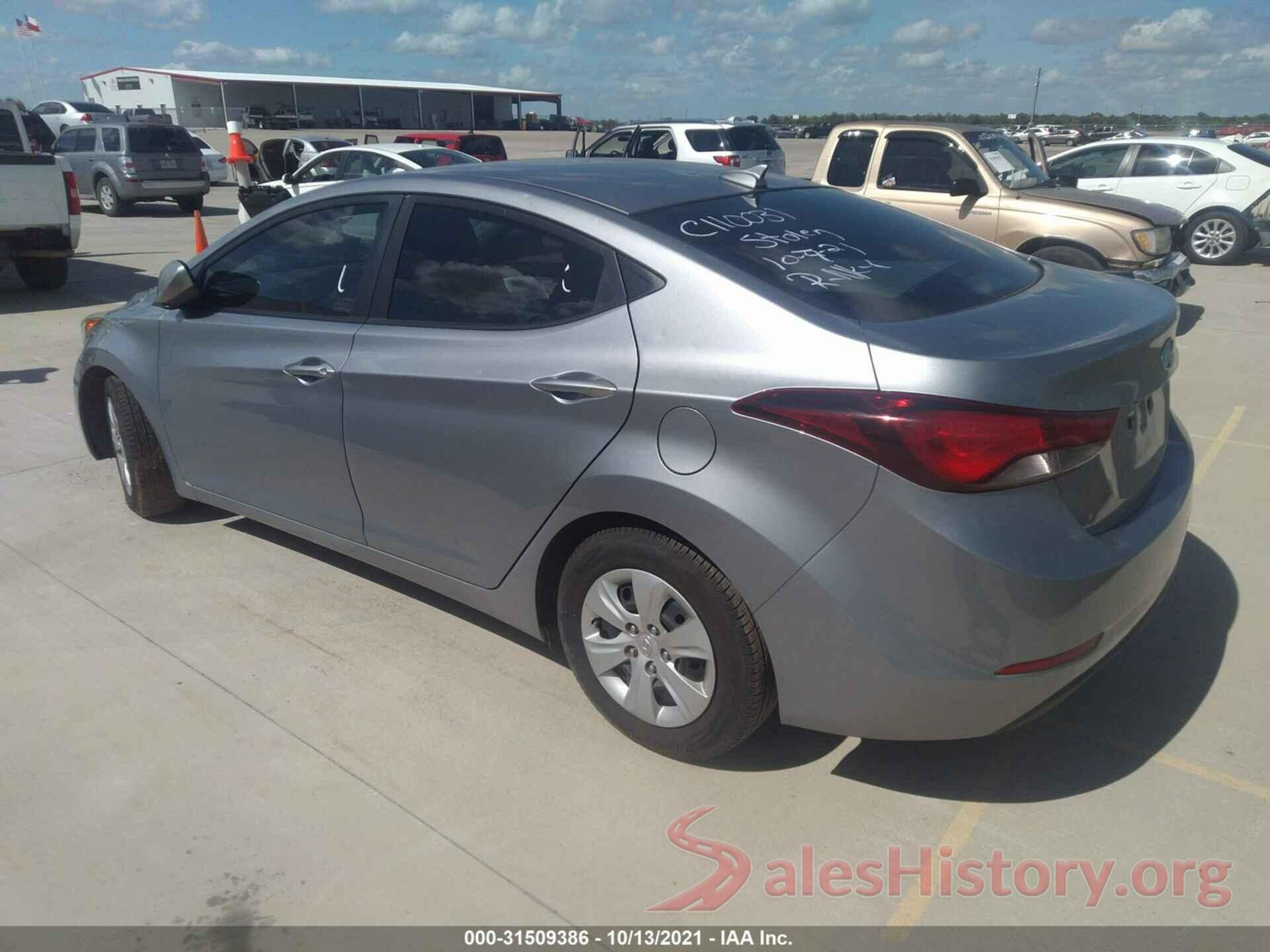 5NPDH4AE0GH690325 2016 HYUNDAI ELANTRA