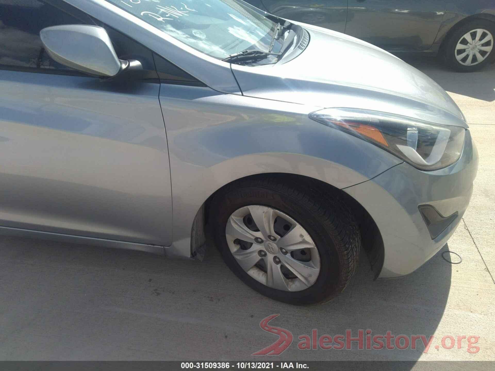 5NPDH4AE0GH690325 2016 HYUNDAI ELANTRA