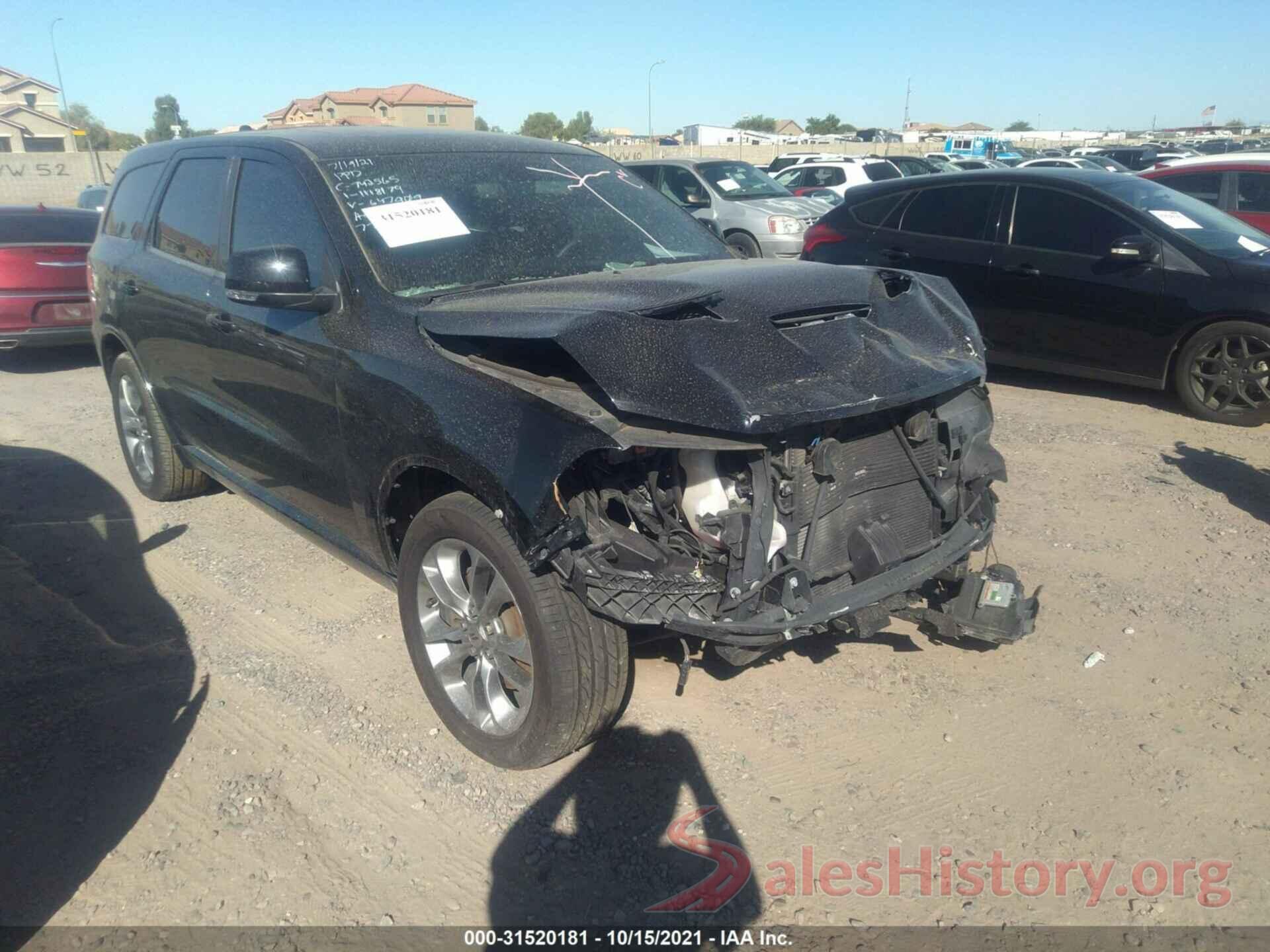 1C4SDJCT7KC647909 2019 DODGE DURANGO