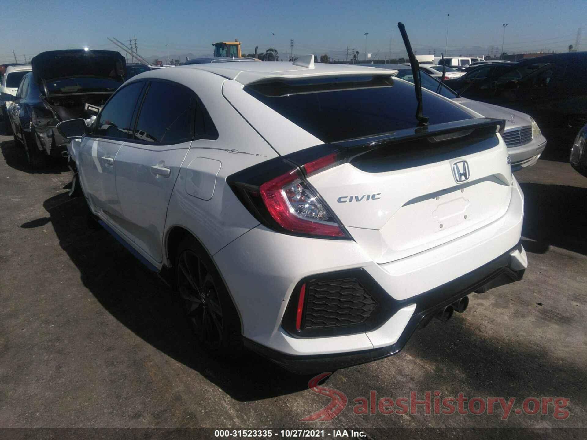 SHHFK7H96HU230833 2017 HONDA CIVIC HATCHBACK