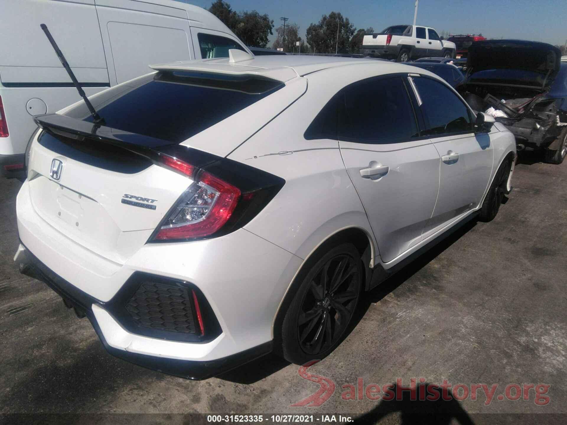 SHHFK7H96HU230833 2017 HONDA CIVIC HATCHBACK