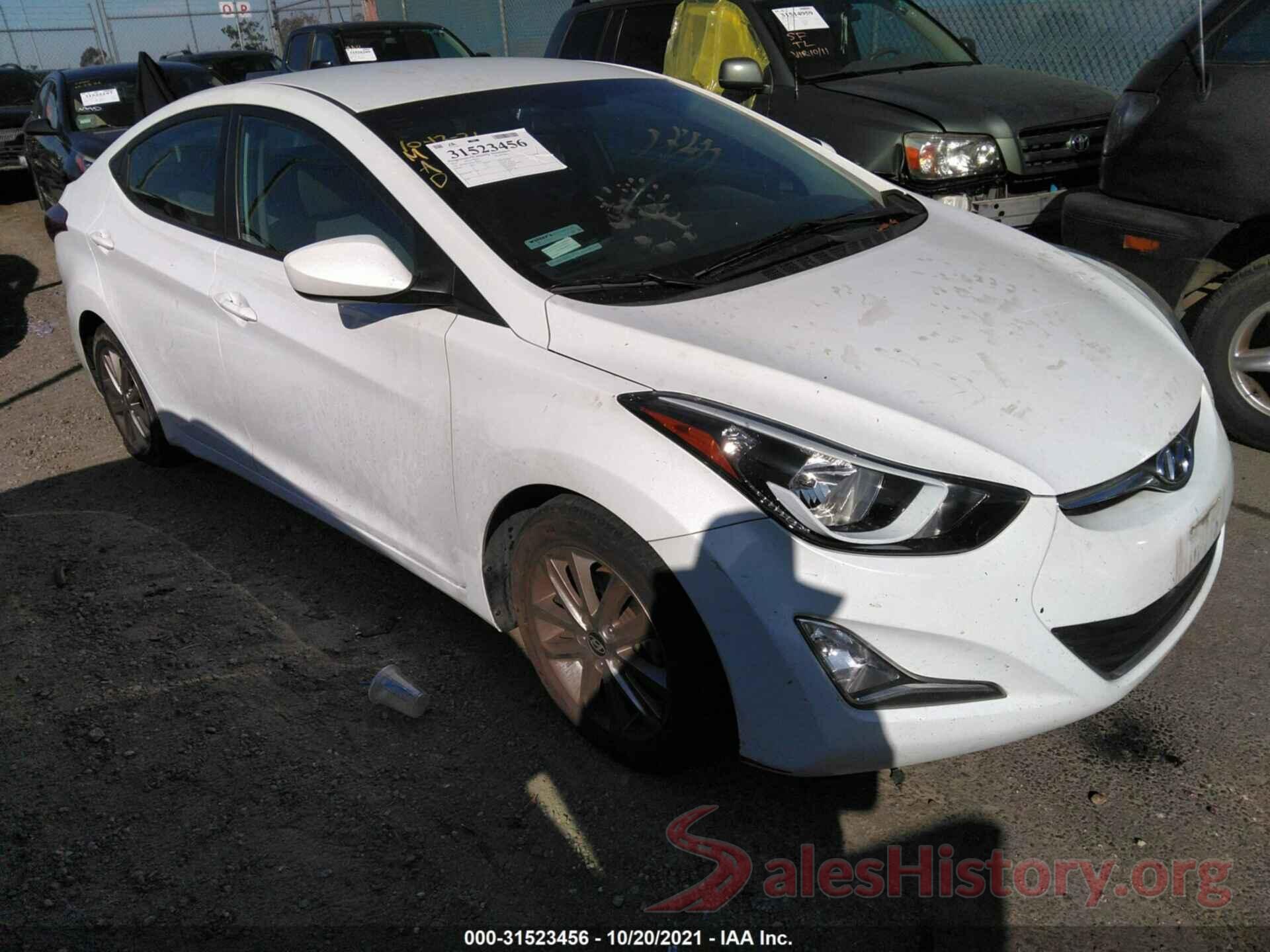 5NPDH4AE0GH750913 2016 HYUNDAI ELANTRA