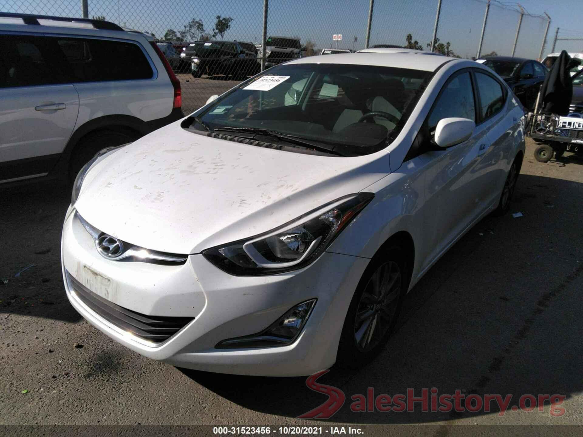 5NPDH4AE0GH750913 2016 HYUNDAI ELANTRA