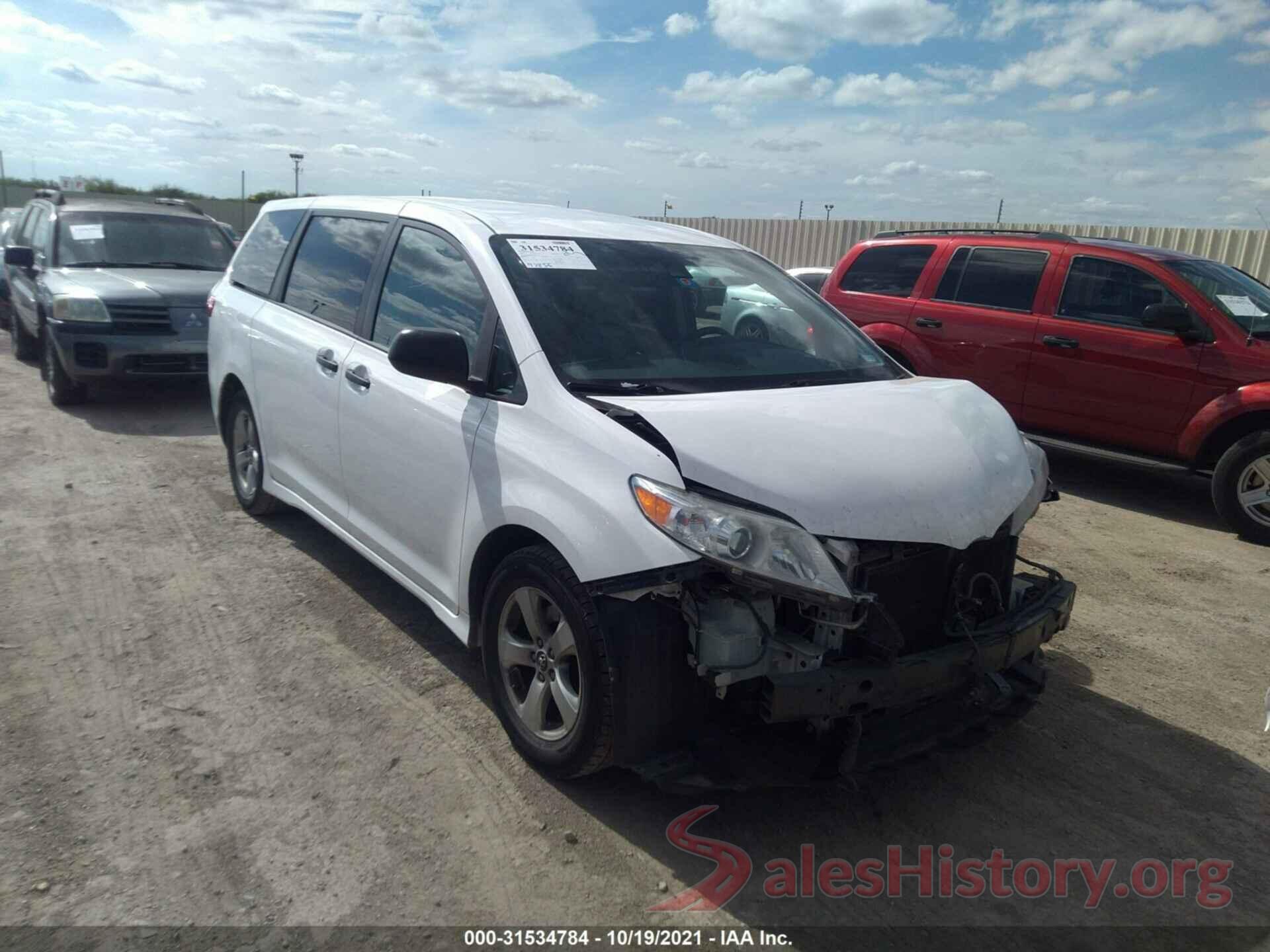 5TDZZ3DC1JS901458 2018 TOYOTA SIENNA