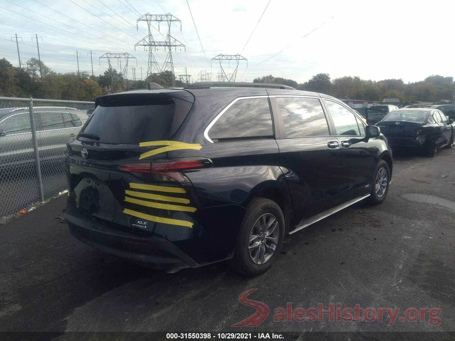 5TDJRKEC2MS033187 2021 TOYOTA SIENNA