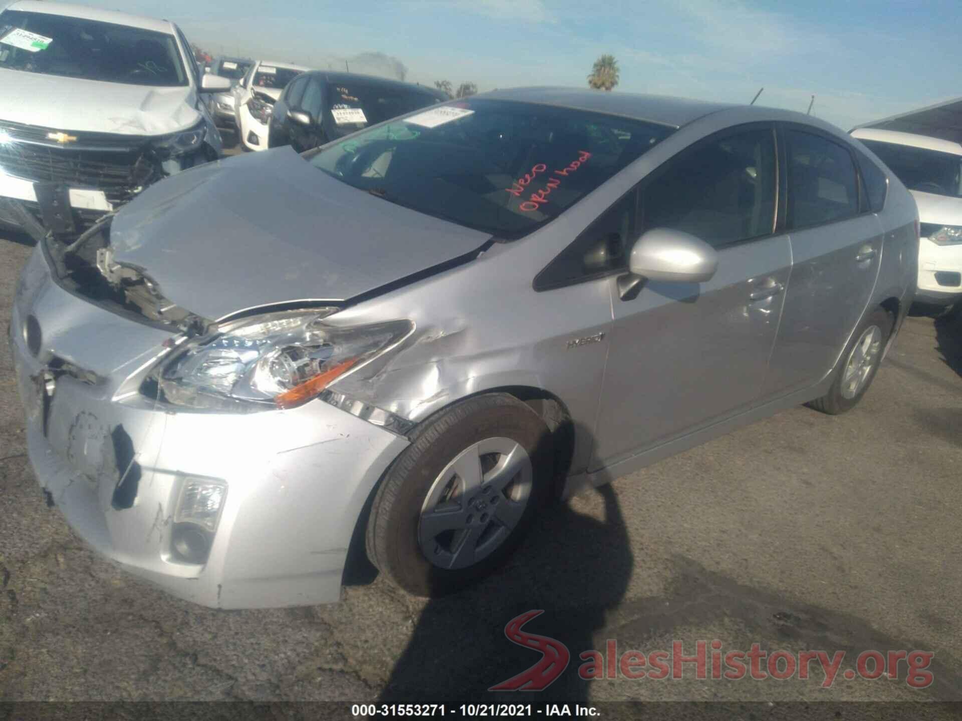 JTDKN3DU8B0318069 2011 TOYOTA PRIUS