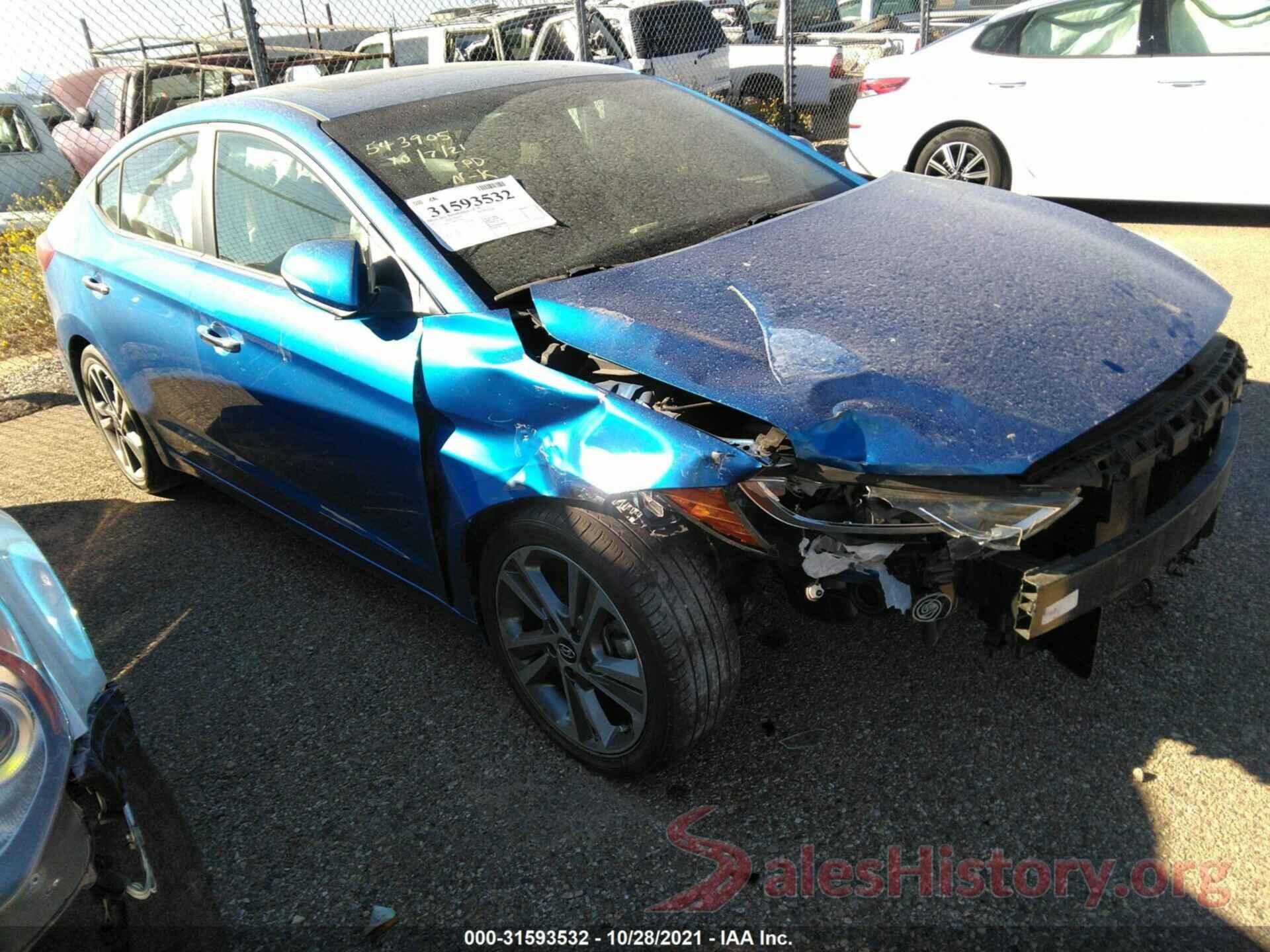 5NPD84LF7HH123794 2017 HYUNDAI ELANTRA