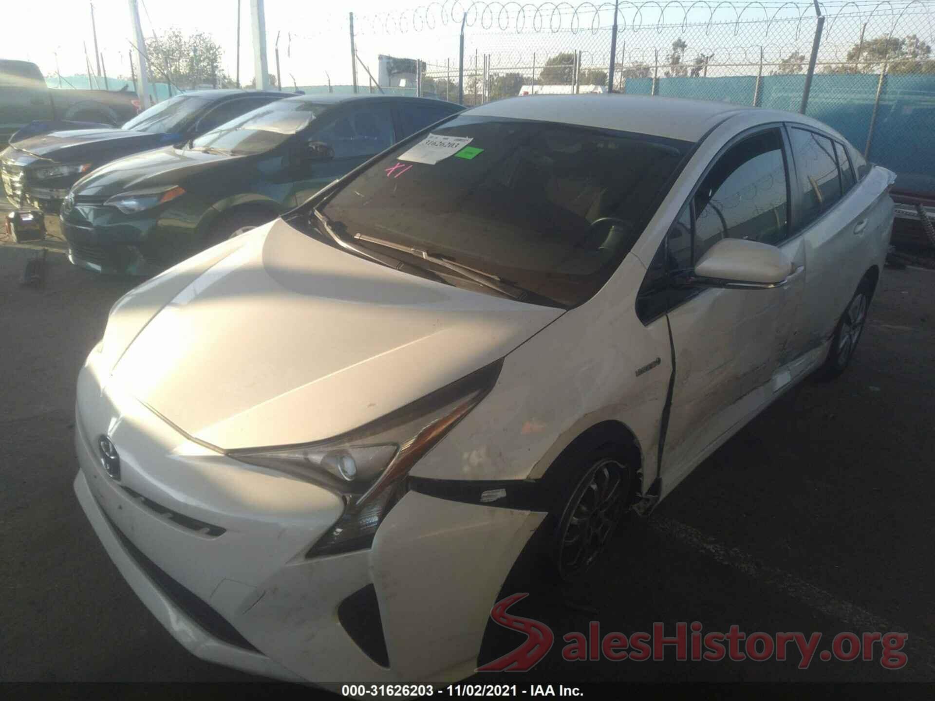 JTDKARFU0G3019242 2016 TOYOTA PRIUS