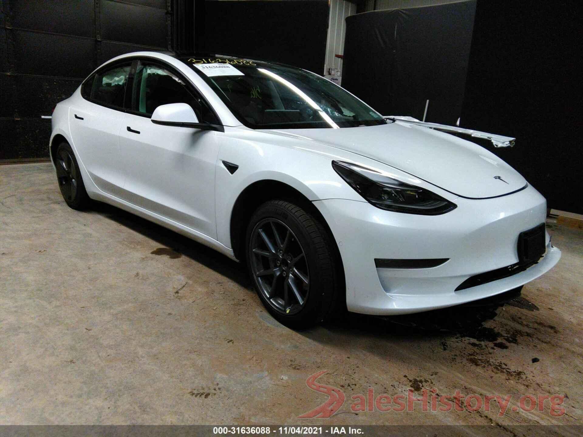 5YJ3E1EA0MF961193 2021 TESLA MODEL 3