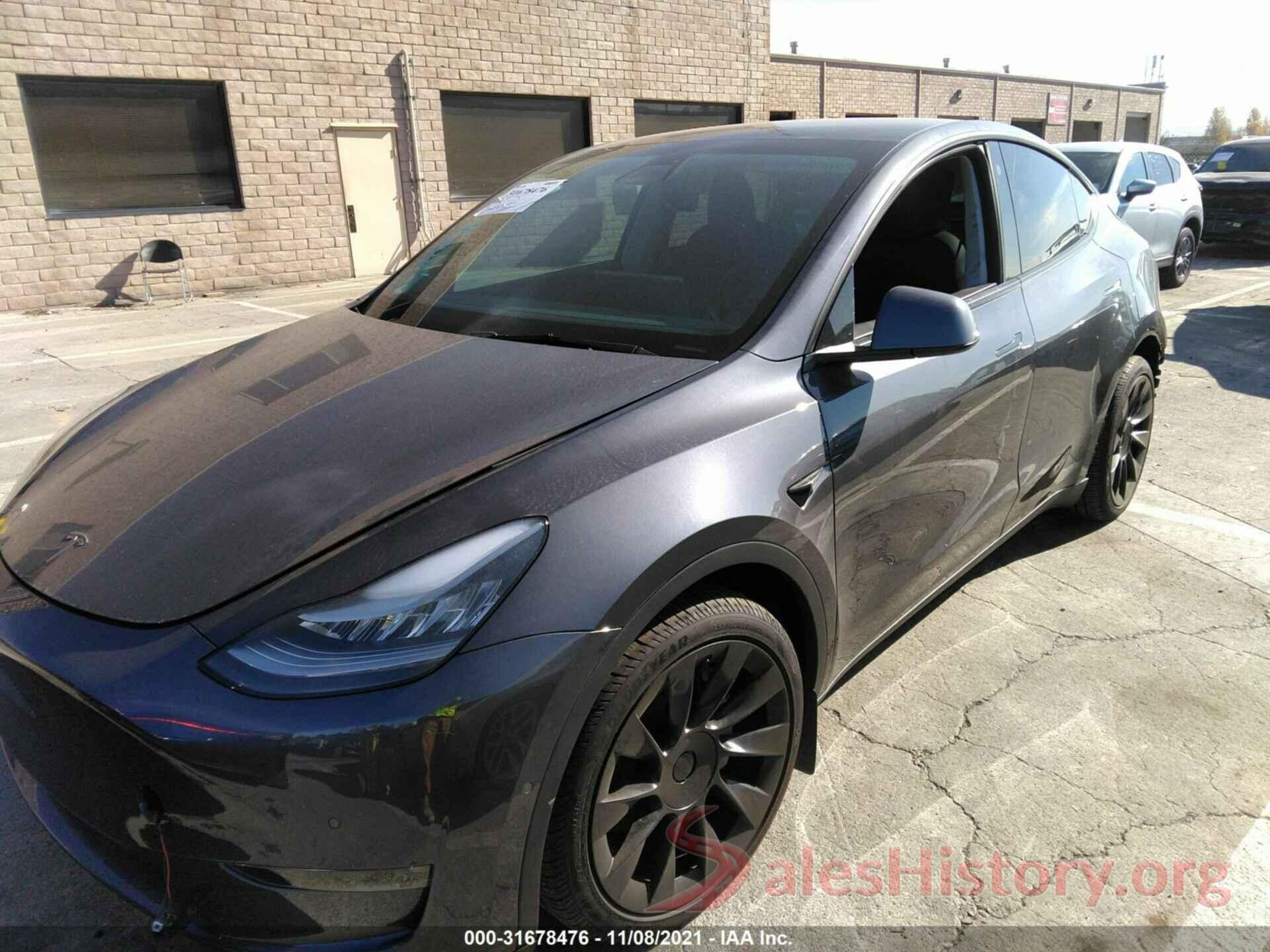 5YJYGDEE7MF152911 2021 TESLA MODEL Y