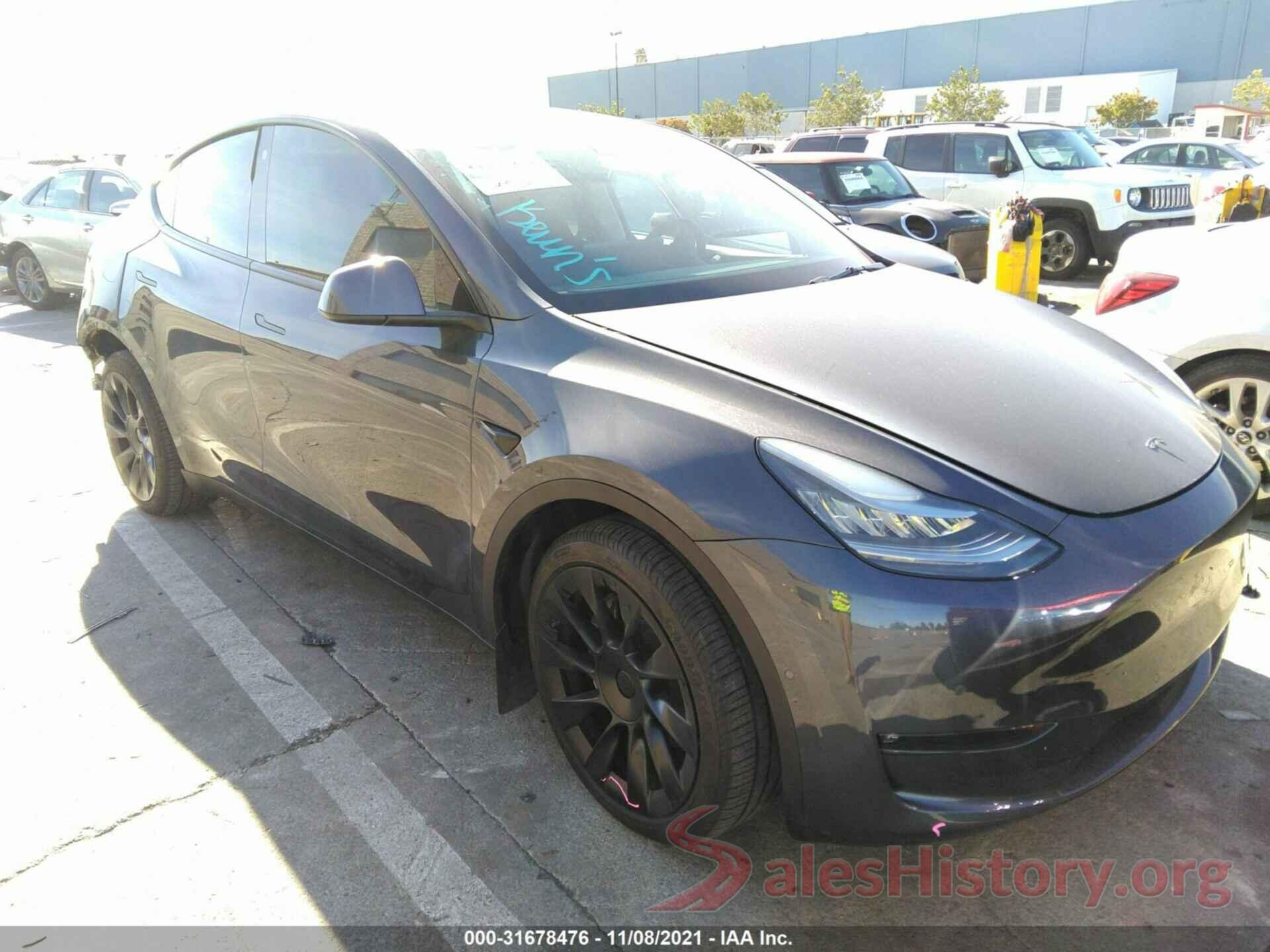 5YJYGDEE7MF152911 2021 TESLA MODEL Y