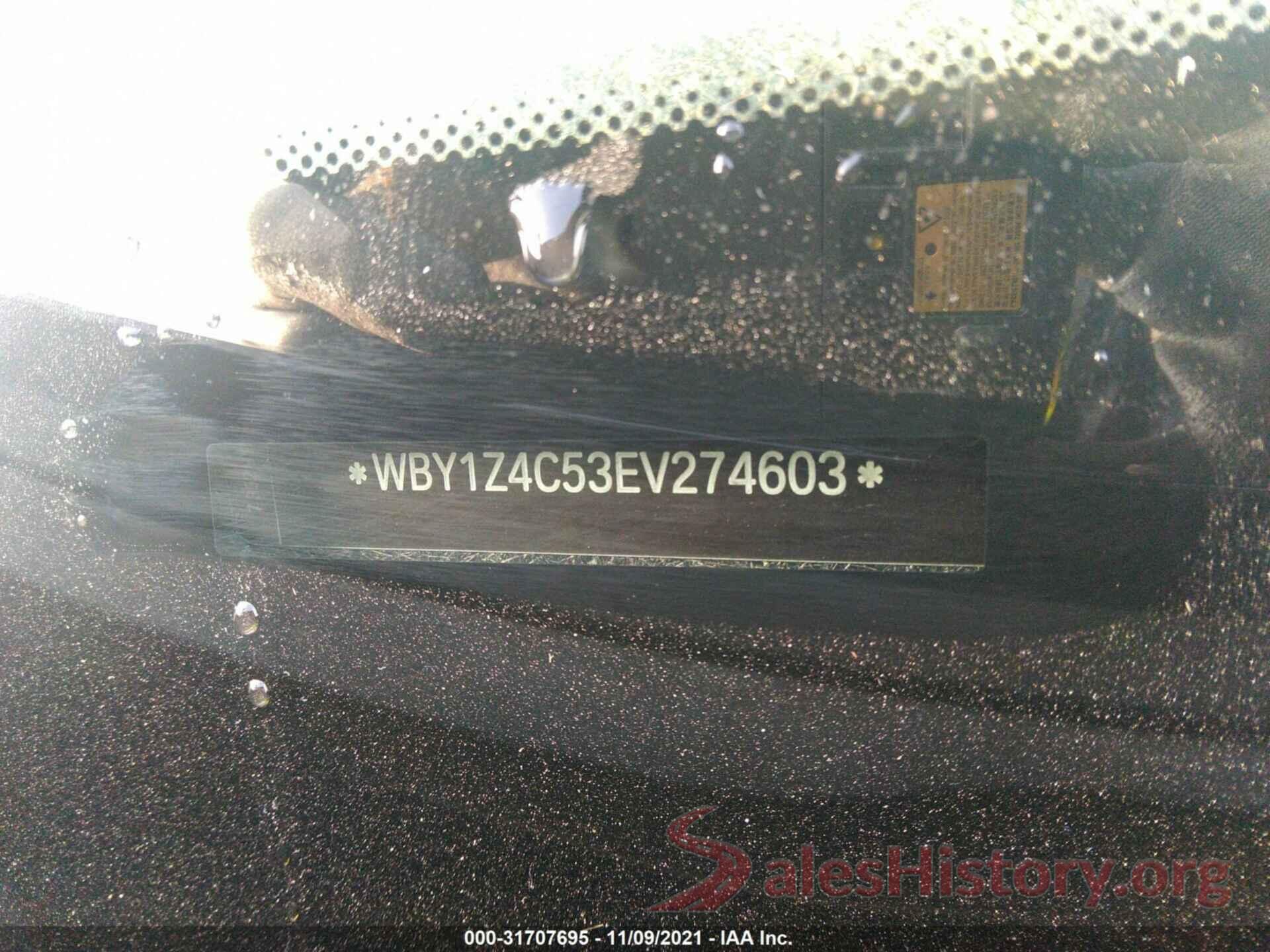 WBY1Z4C53EV274603 2014 BMW I3