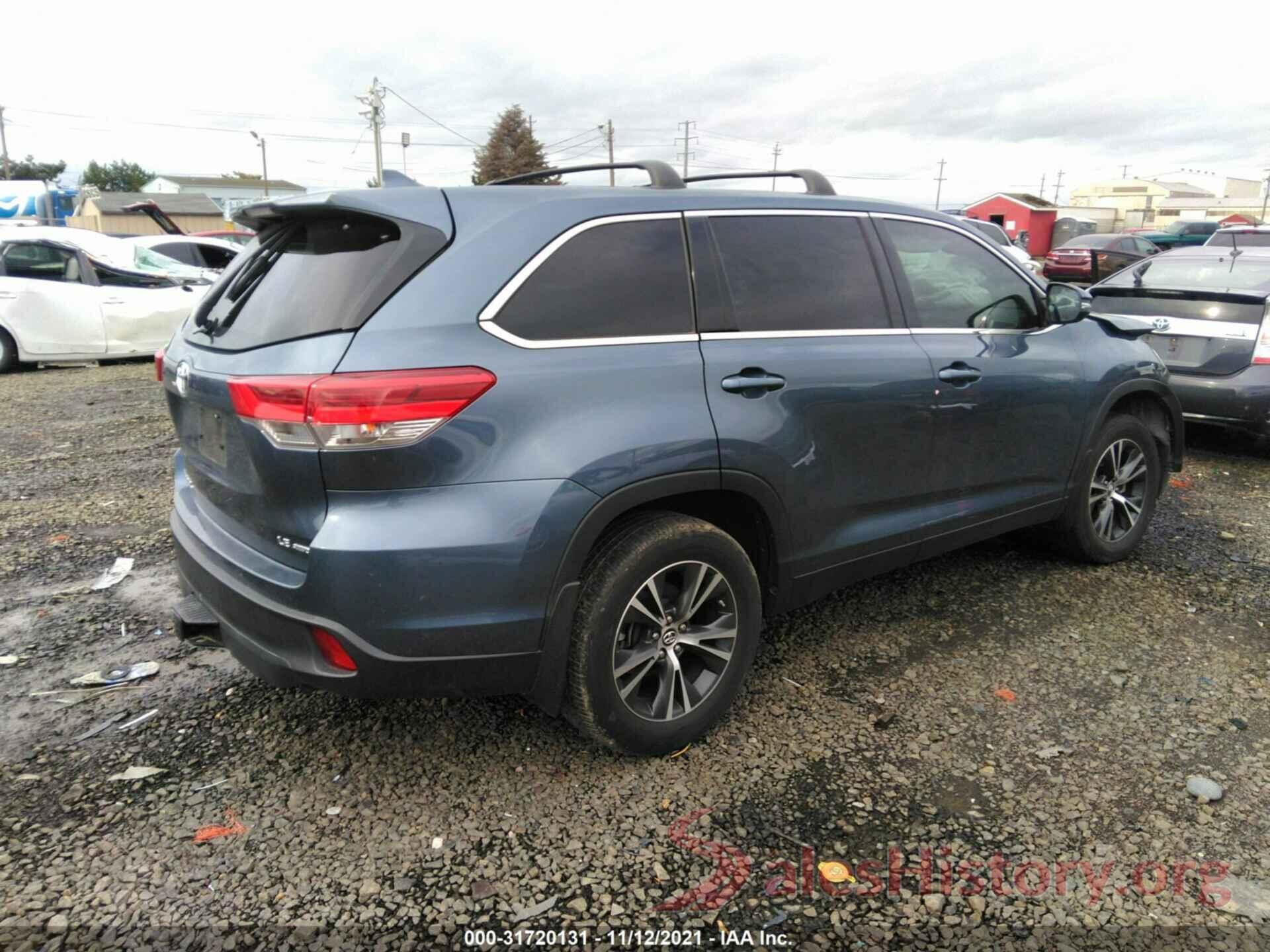 5TDBZRFH8KS988421 2019 TOYOTA HIGHLANDER