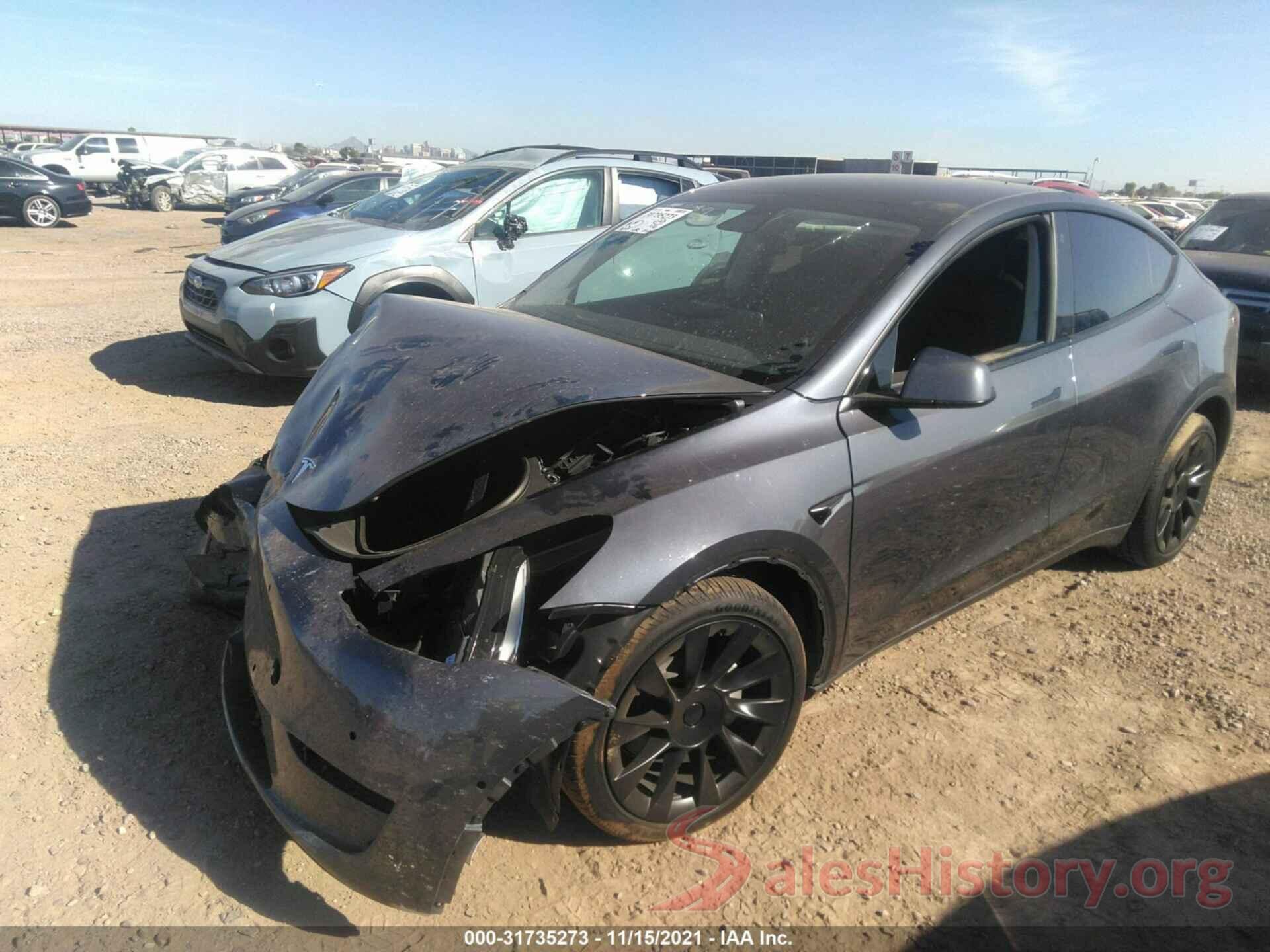 5YJYGDEE9MF241136 2021 TESLA MODEL Y