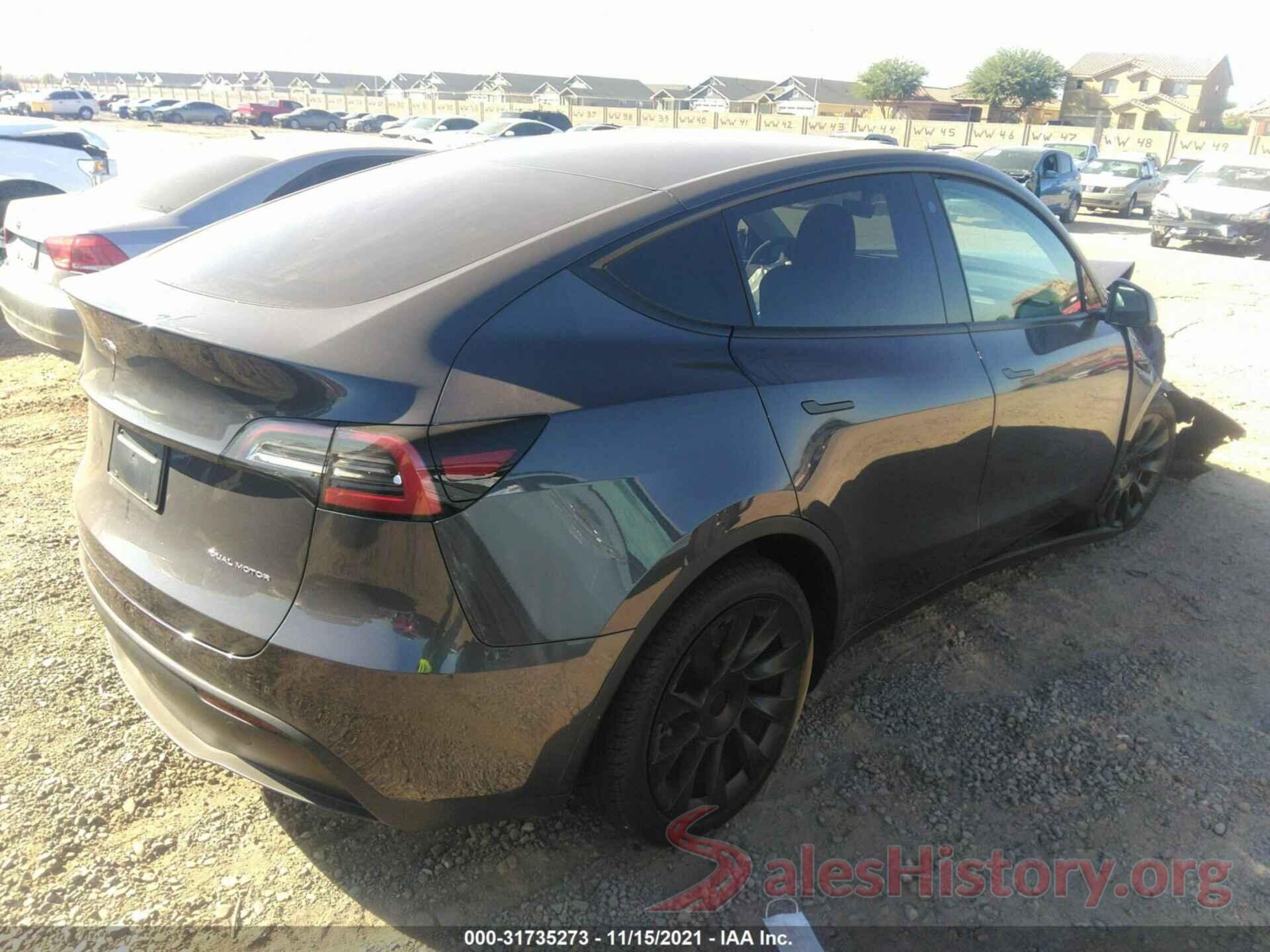 5YJYGDEE9MF241136 2021 TESLA MODEL Y