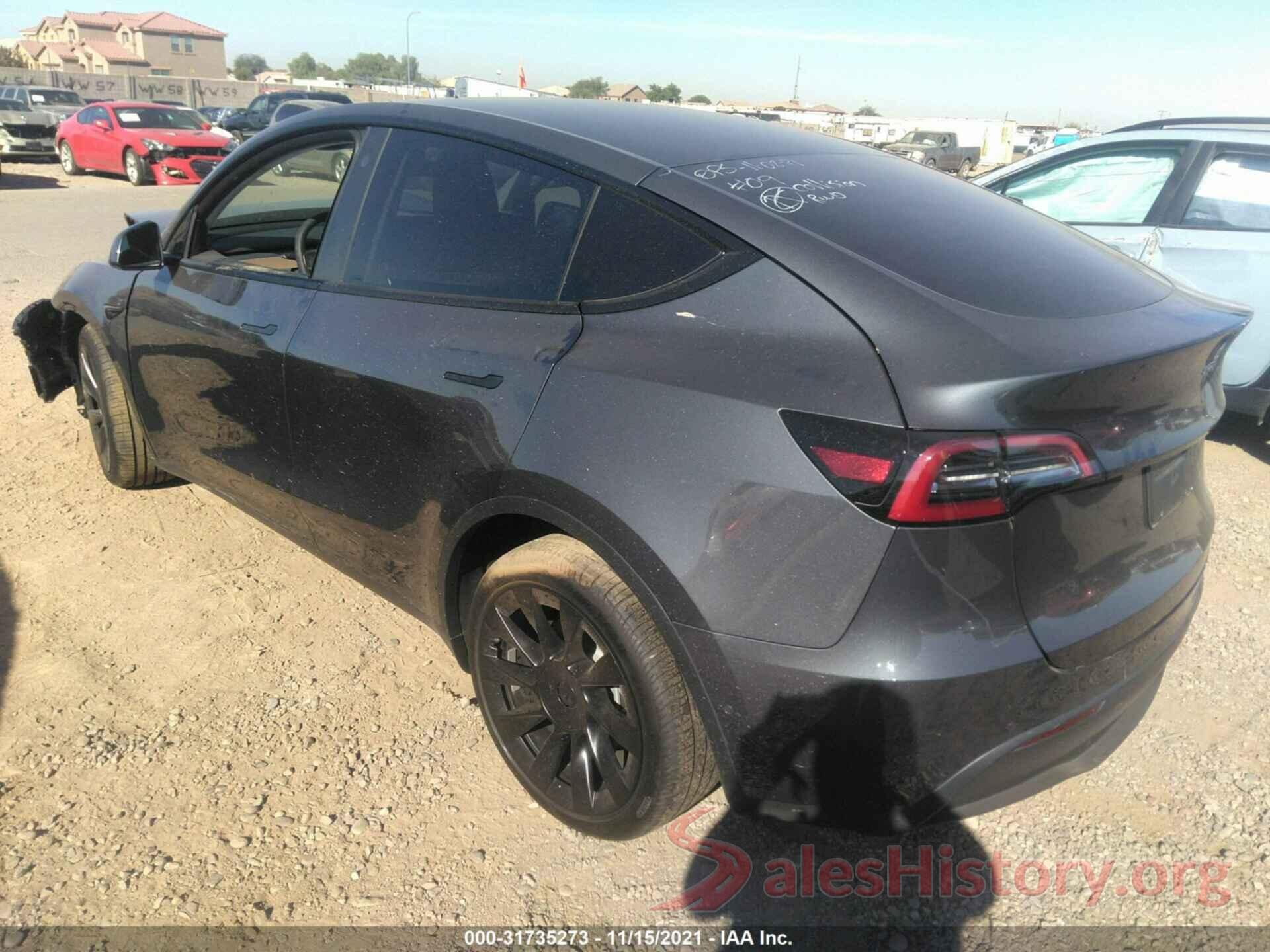 5YJYGDEE9MF241136 2021 TESLA MODEL Y