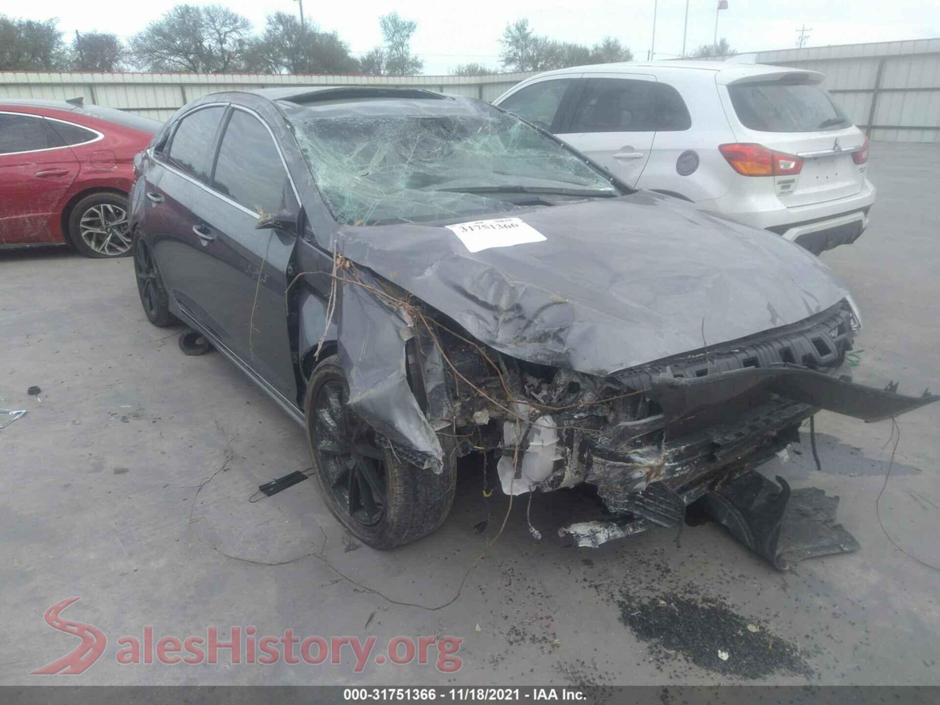 2019 HYUNDAI SONATA VIN 5NPE34AF1KH744963, auction photo