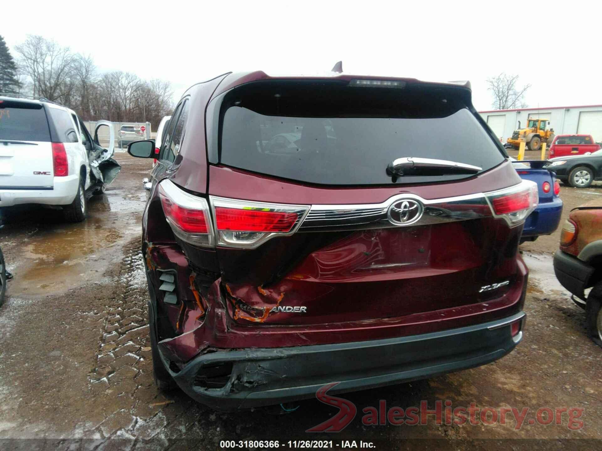 5TDJKRFH8GS343419 2016 TOYOTA HIGHLANDER