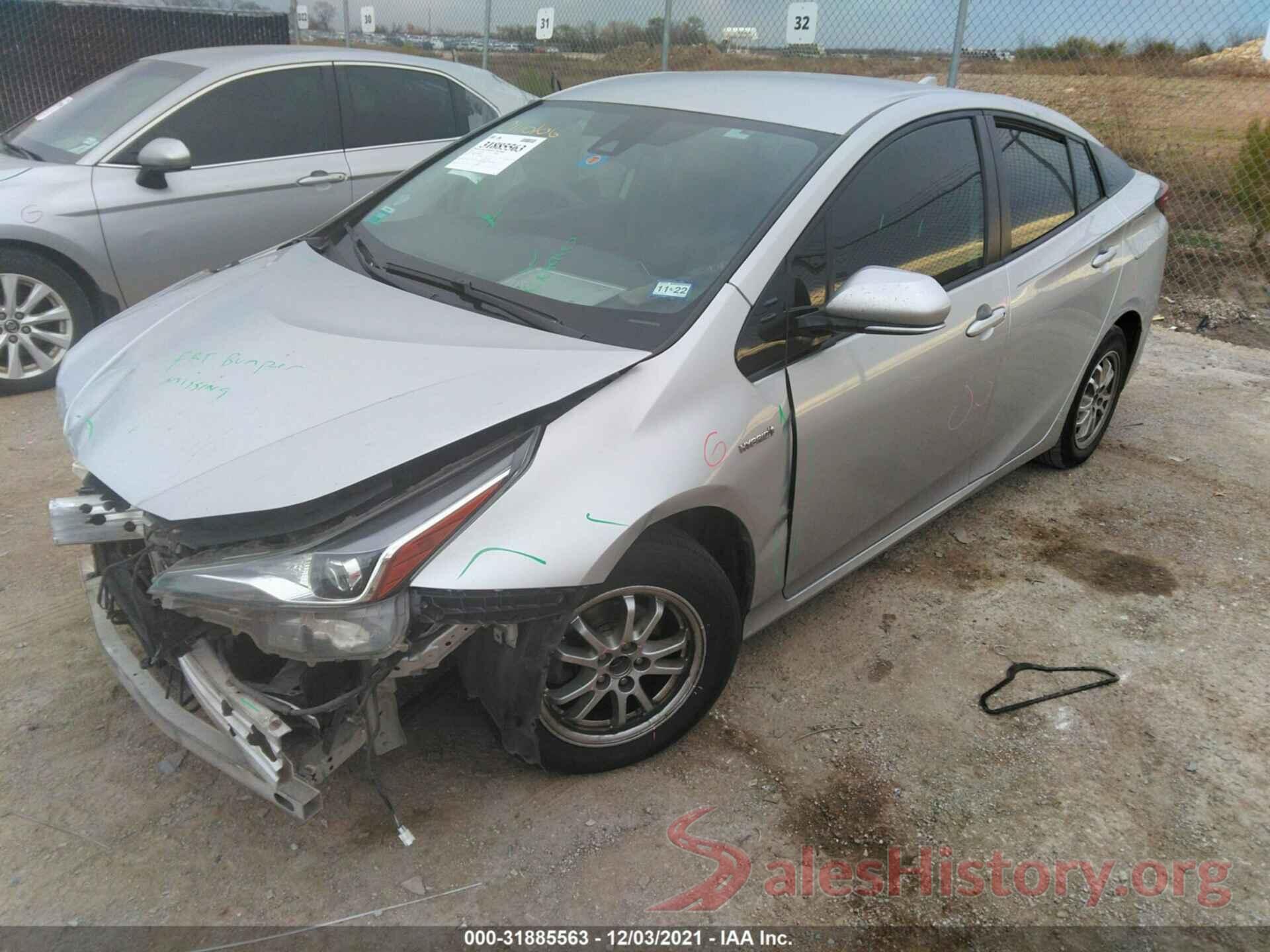 JTDKARFU1K3089843 2019 TOYOTA PRIUS