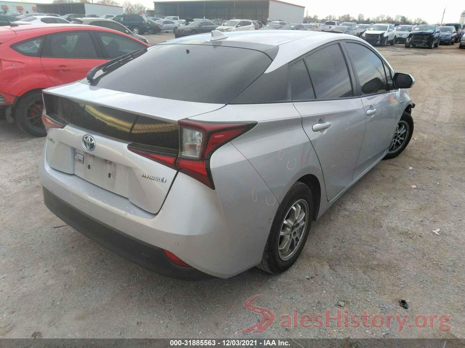 JTDKARFU1K3089843 2019 TOYOTA PRIUS