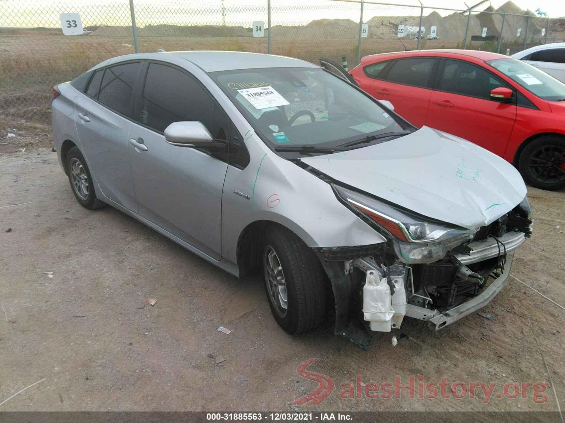 JTDKARFU1K3089843 2019 TOYOTA PRIUS